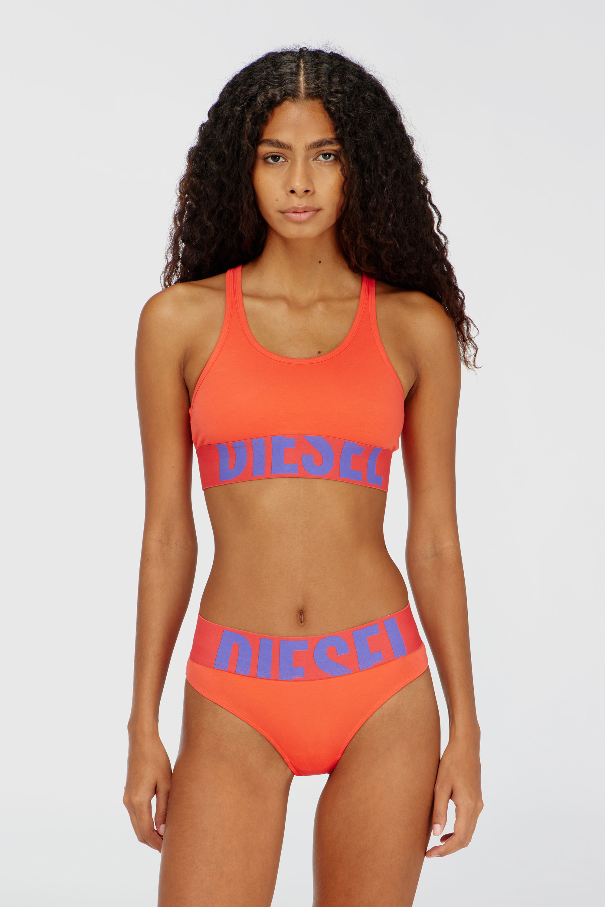 Diesel - UFSB-COTTON-RACE-BRALETTE-XL, Reggiseno sportivo con logo tagliato Donna in ToBeDefined - 1