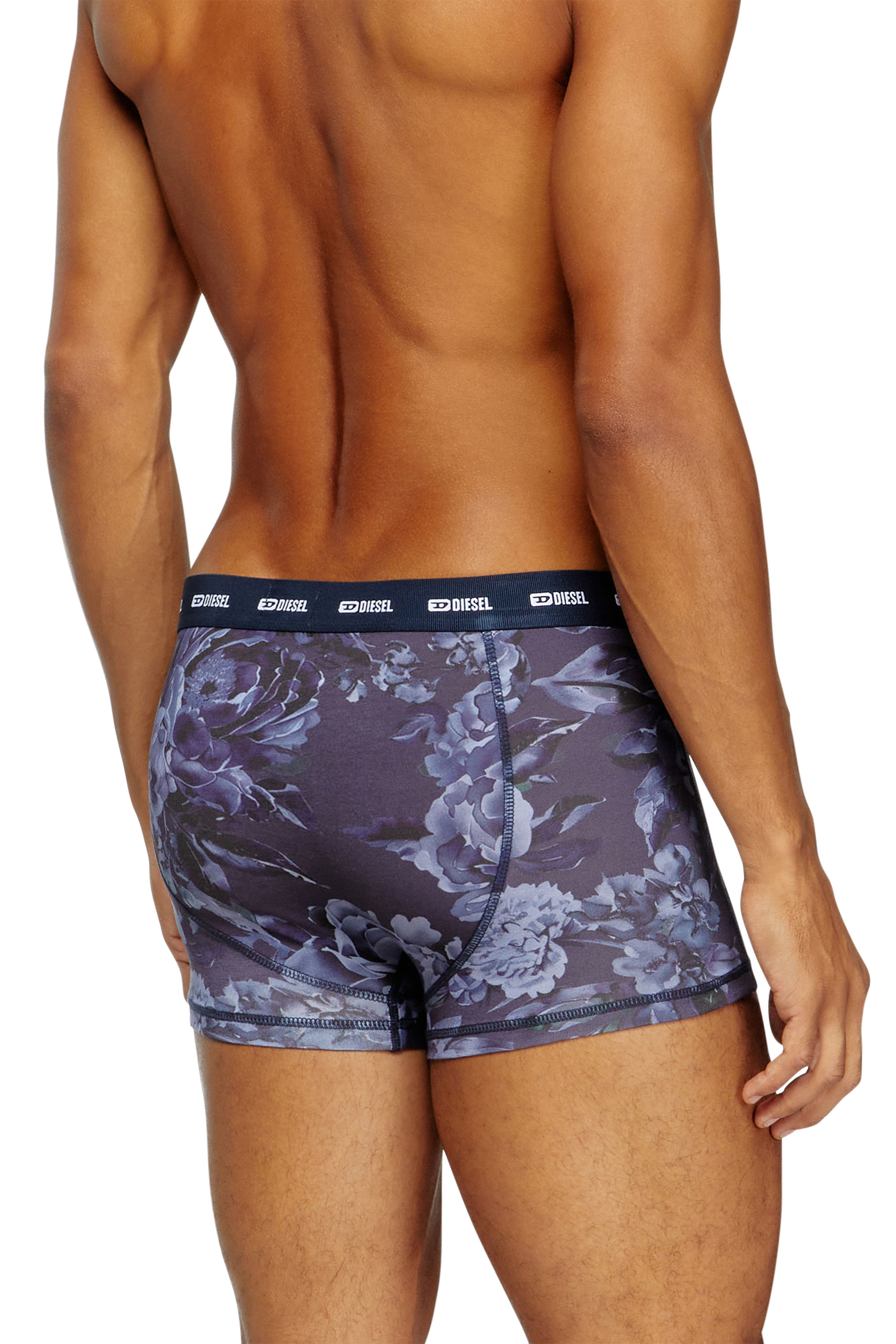 Diesel - DAMIEN-UTLT, Boxer con stampa floreale Uomo in Blu - 4