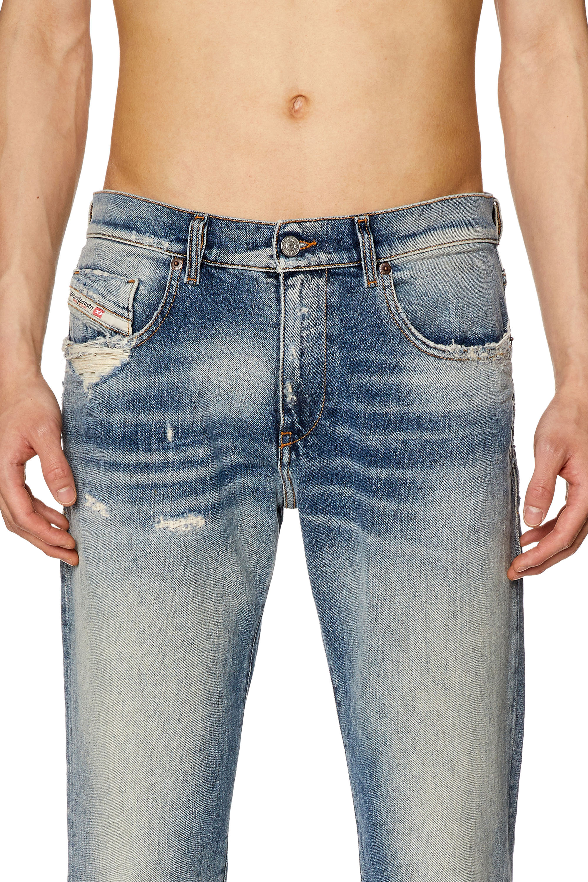 Diesel - Slim Jeans 2019 D-Strukt 007Q3, Blu Chiaro - Image 3