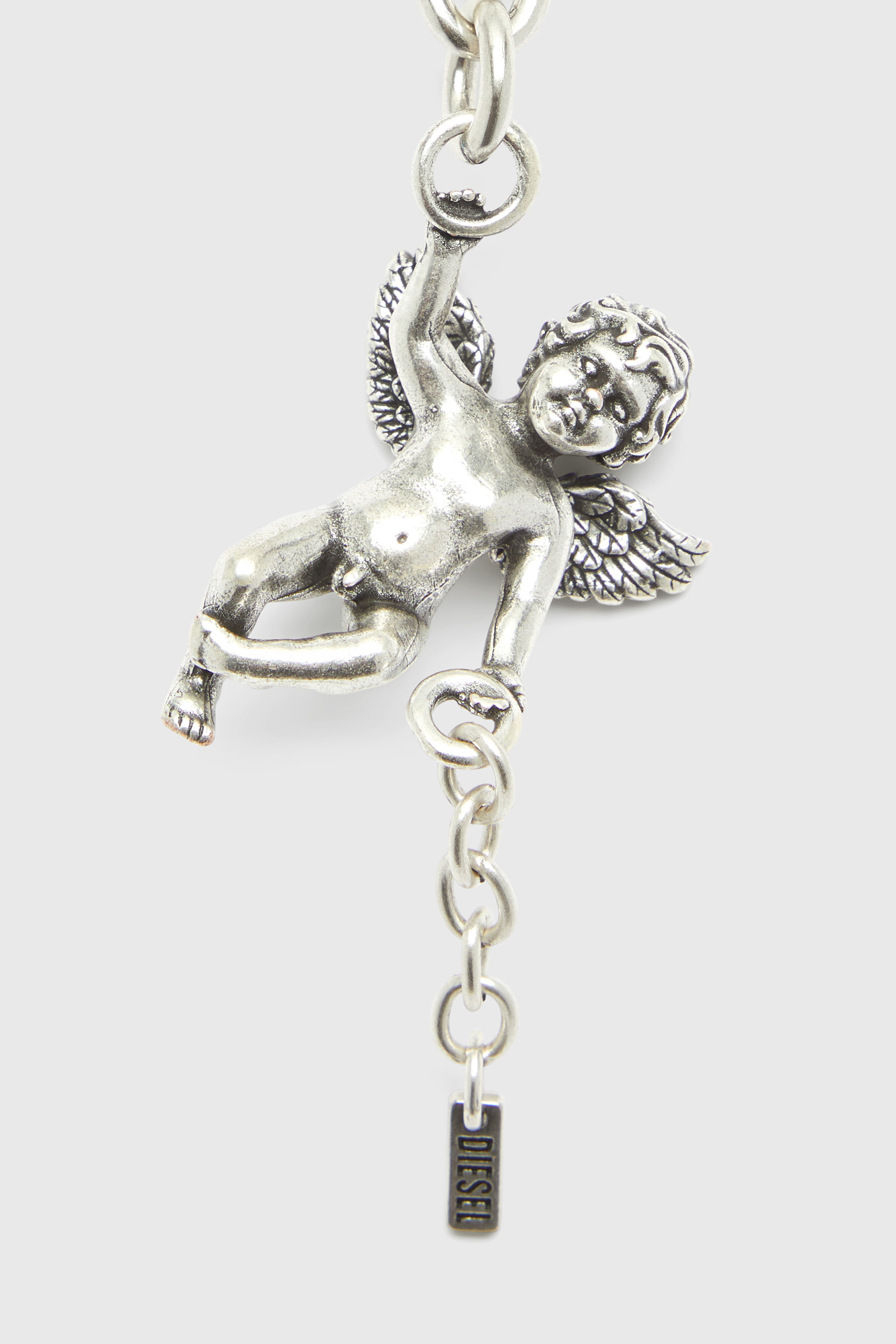 Diesel - CHARM-ANGEL, Charm cherubino in metallo Donna in Argento - 3