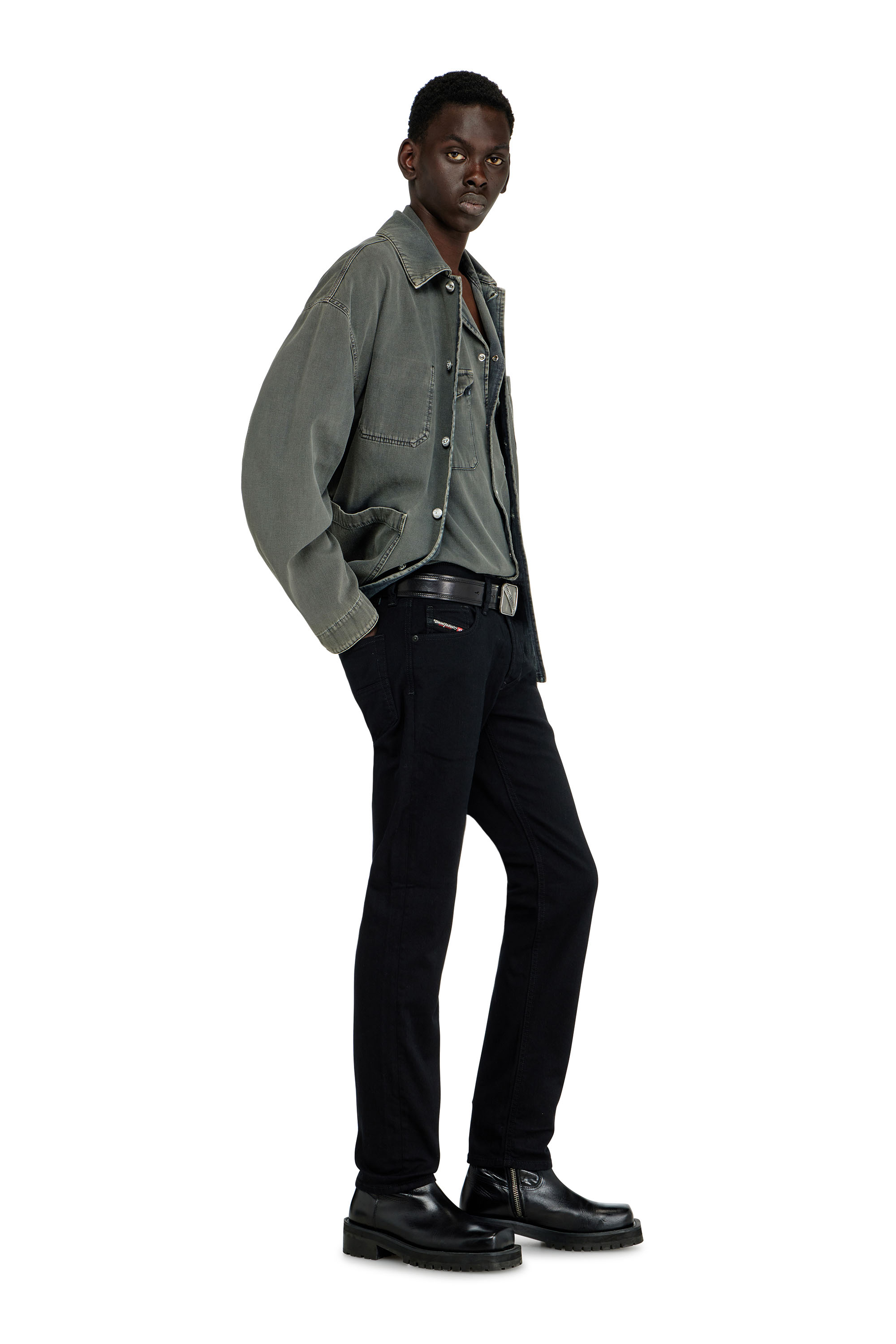 Diesel - Regular Jeans 1986 Larkee-Beex 0688H Uomo, Nero/Grigio scuro - Image 3