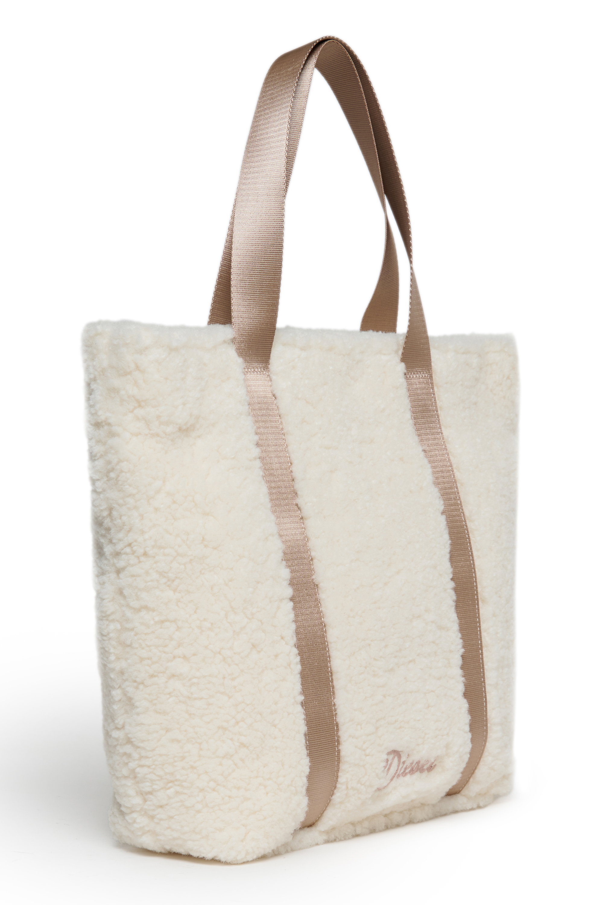 Diesel - WIXA, WIXA - Borsa tote in teddy fleece Donna in Bianco - 3