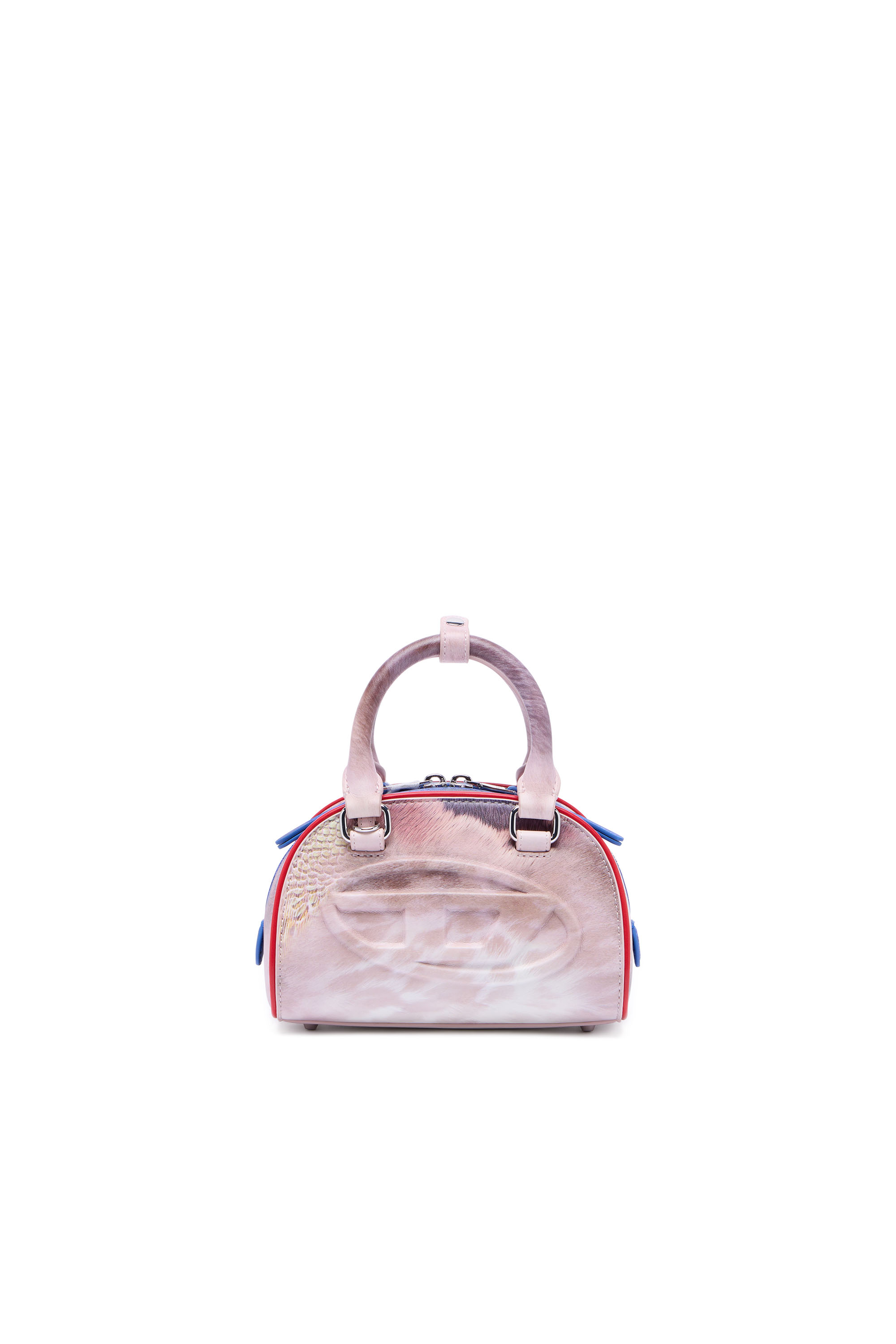 Diesel - 1DR DOME CROSSBODY, 1DR Dome-Borsa bowling mini con stampa animale Donna in Multicolor - 1