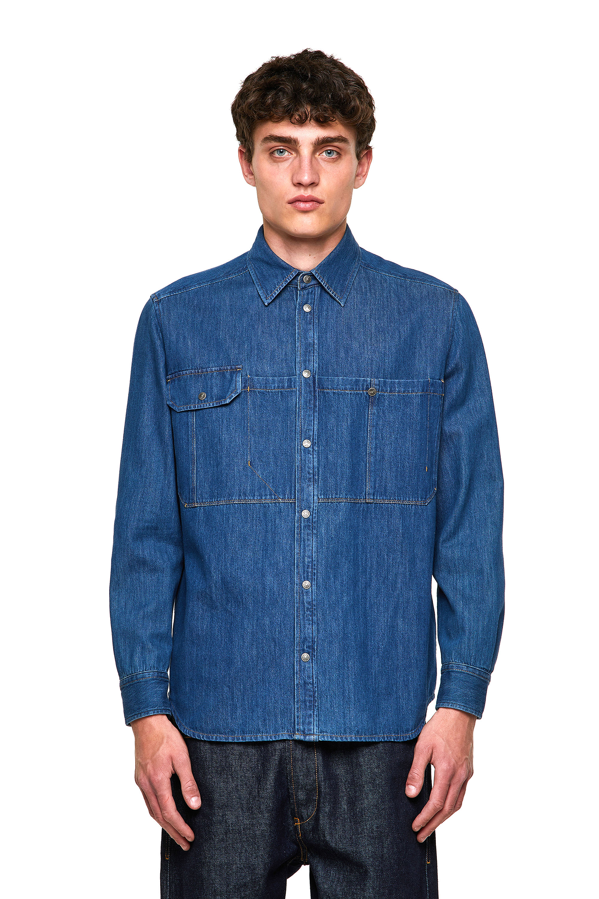D-MILLY-SP, Blu medio - Camicie in Denim