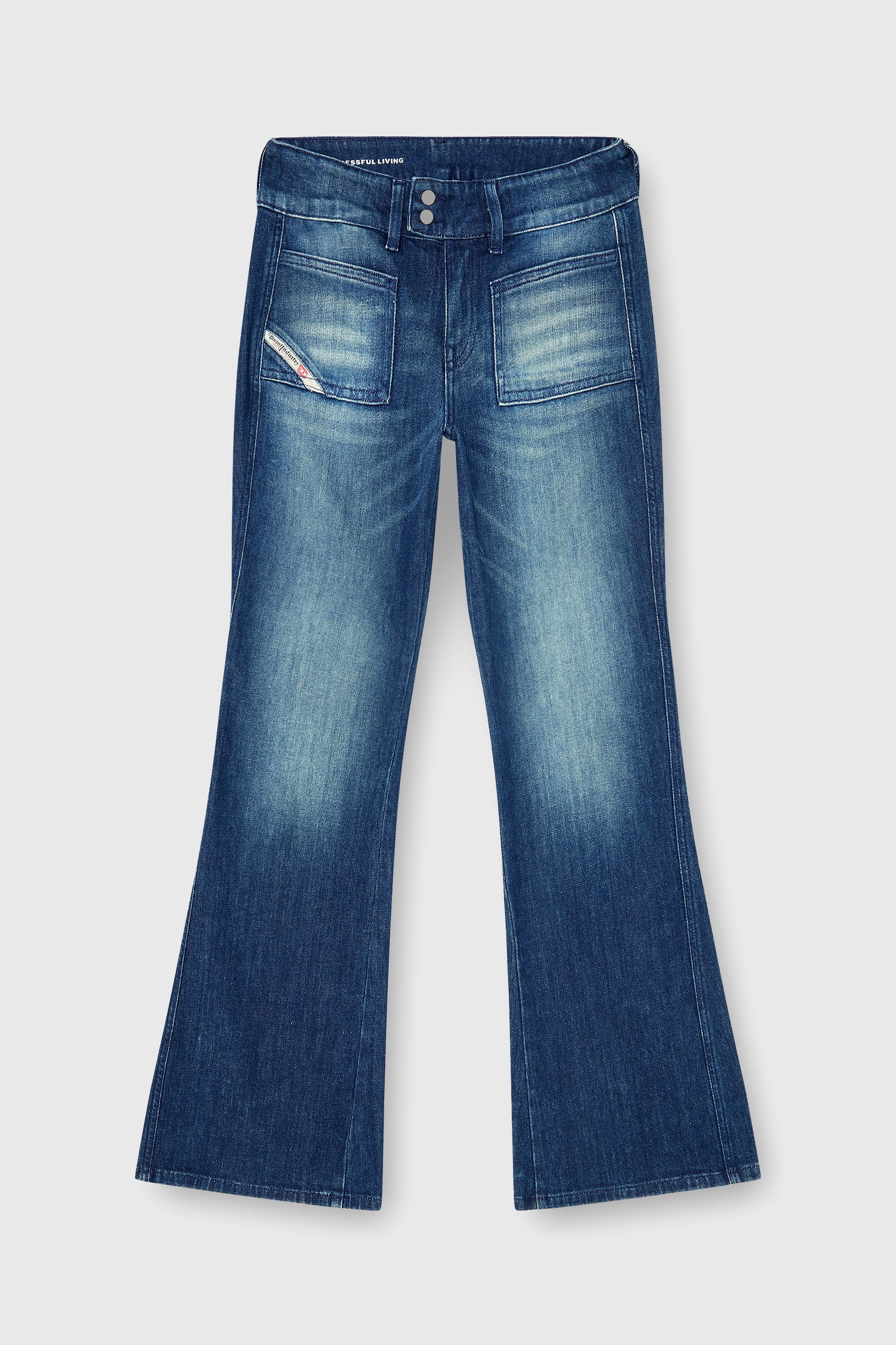 Diesel - Bootcut Jeans D-Hush 0KBBR Donna, Blu Scuro - Image 2