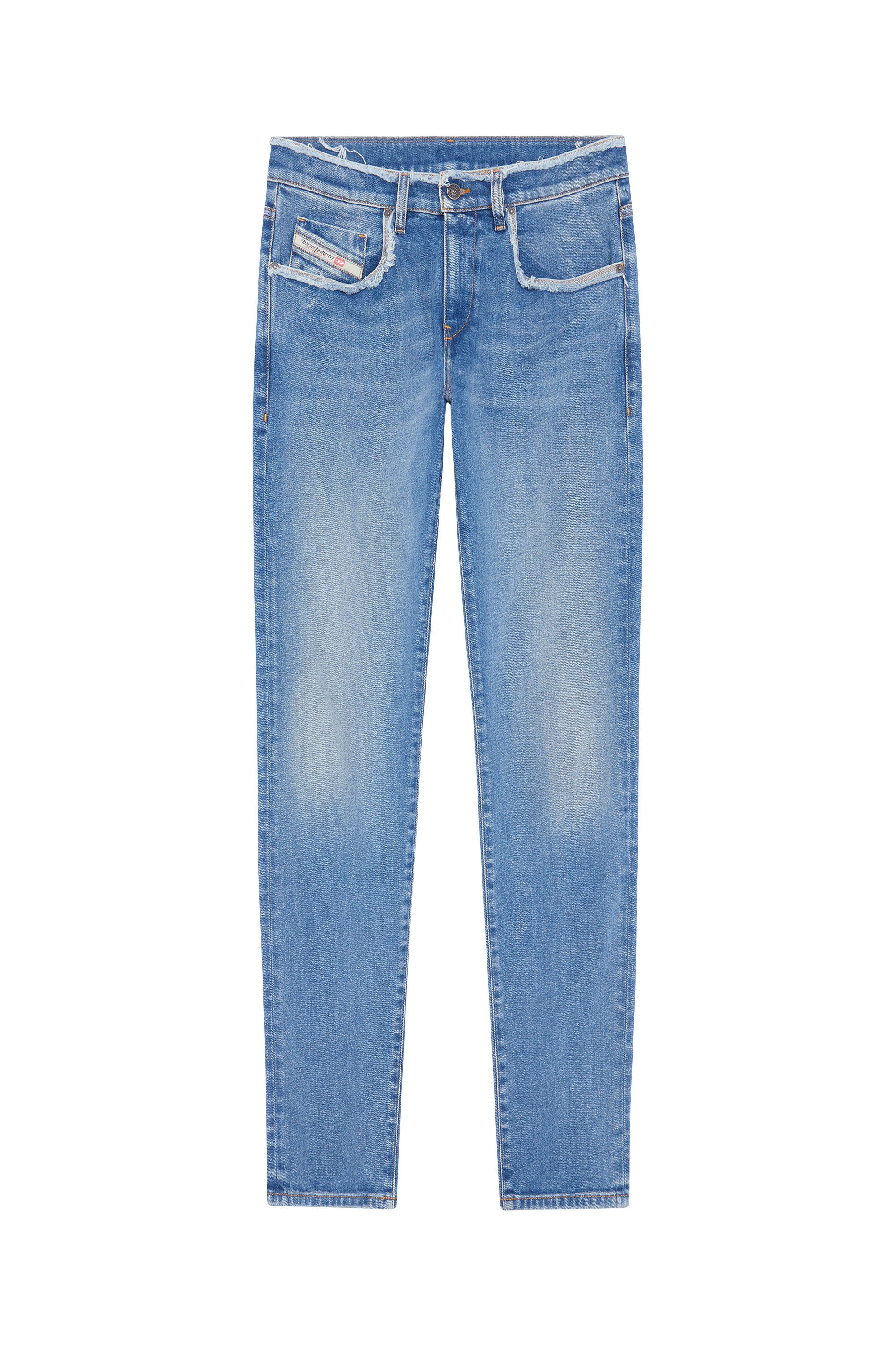 Diesel - 2019 D-Strukt 09E19 Slim Jeans, Blu medio - Image 5