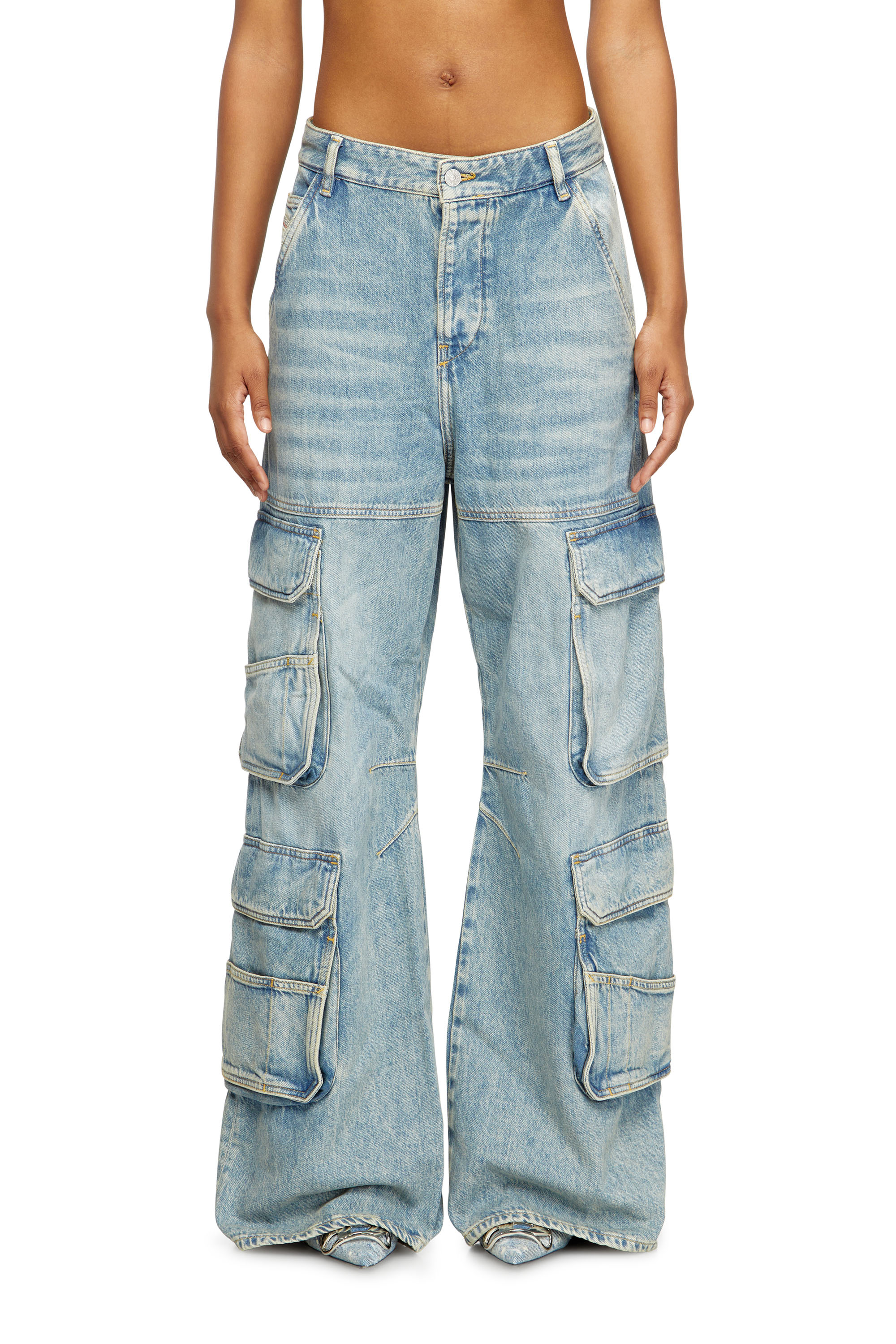 Diesel - Relaxed Jeans 1996 D-Sire 0DBCX Donna, Blu Chiaro - Image 1