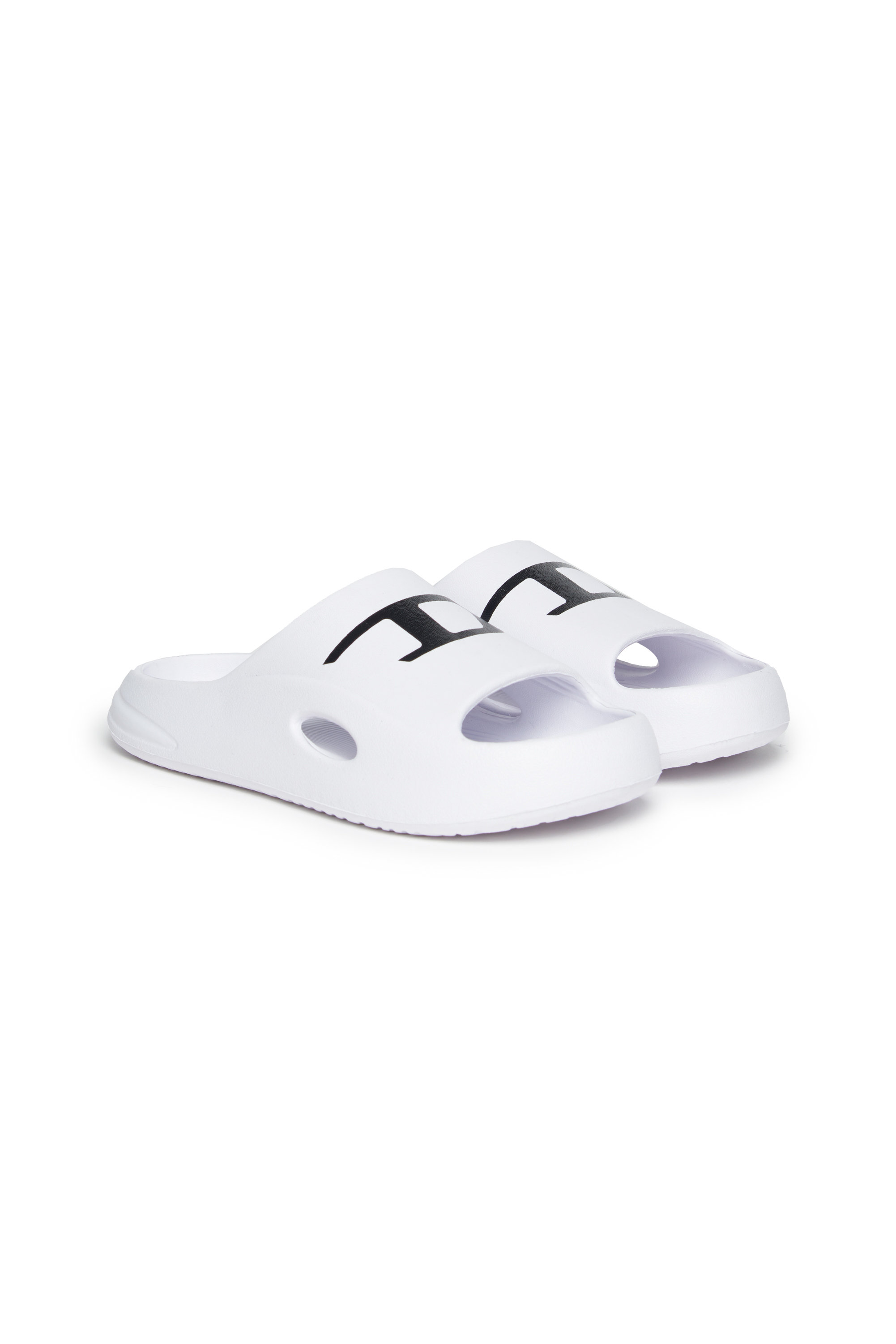 Diesel - SA-CHUNCKY D, Unisex Slide sandals with D logo print in White - Image 2