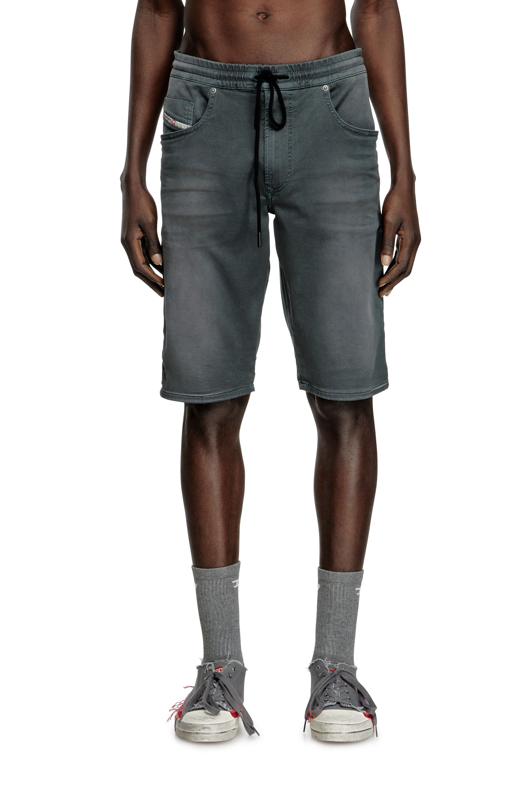 Diesel - 2033 D-KROOLEY-SHORT JOGG, Short chino in JoggJeans Uomo in Grigio - 1