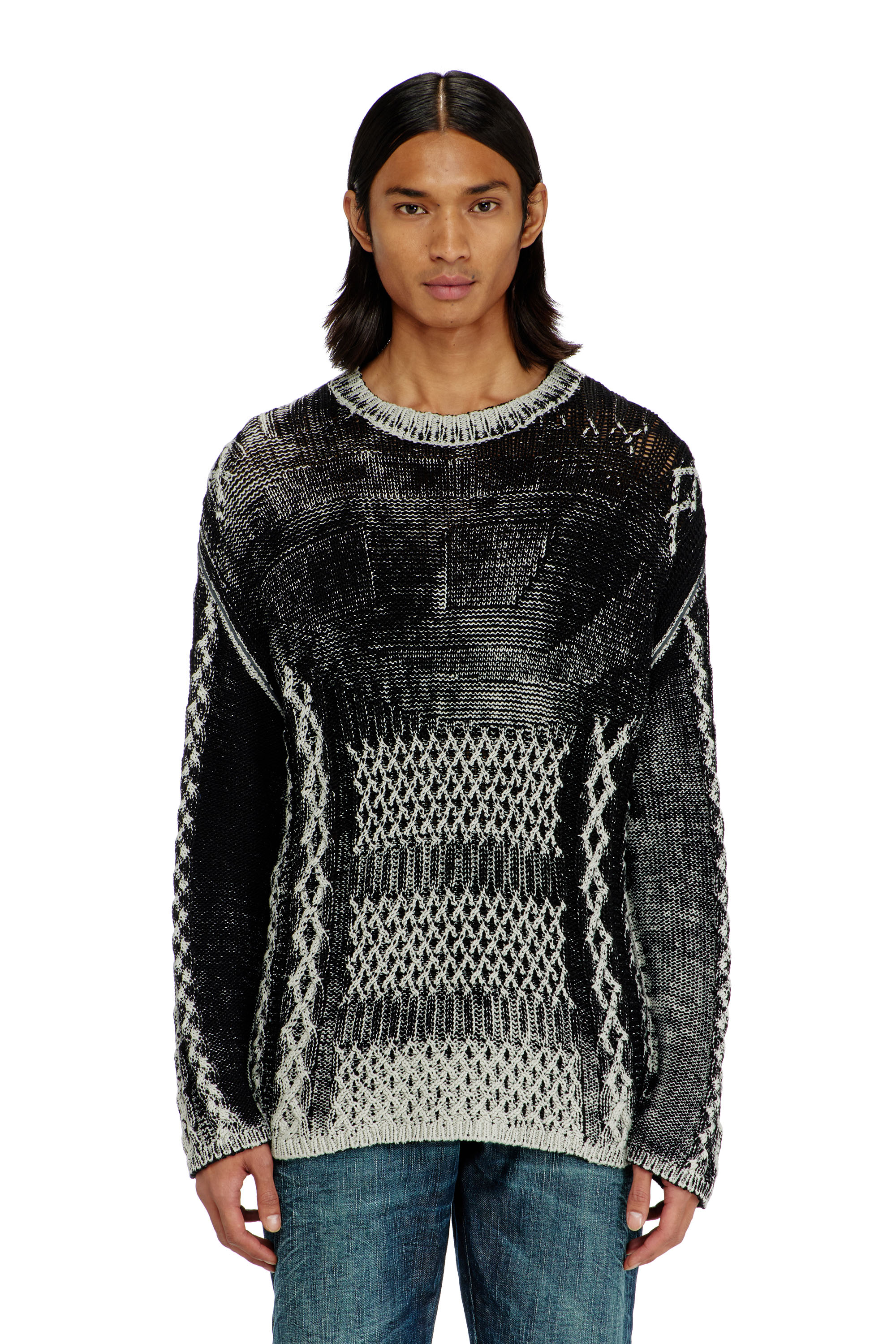 Diesel - K-MIONE, Maglione lavorato a maglia trattato Uomo in Multicolor - 1