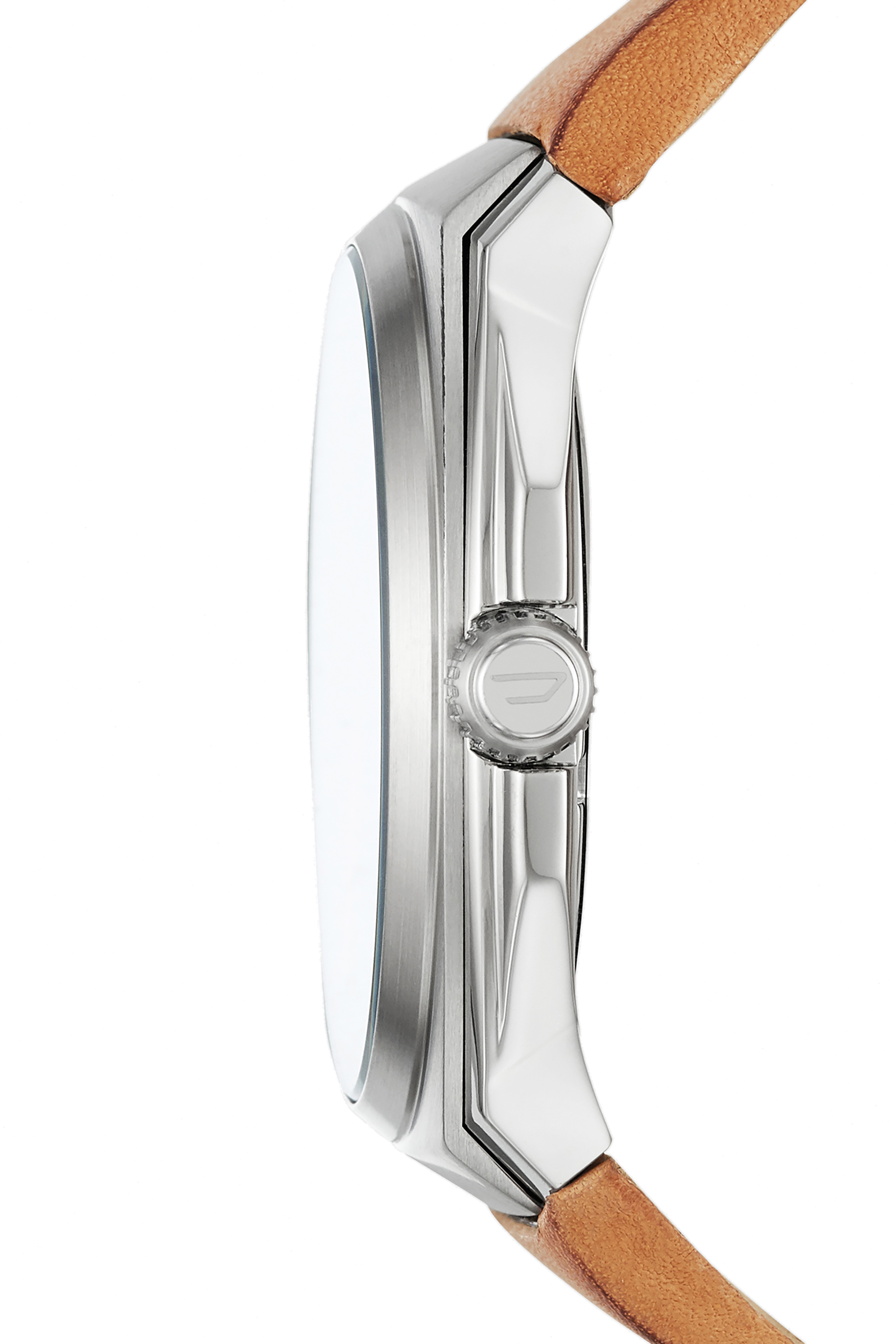 Diesel - DZ1883, Stigg orologio a tre lancette con cinturino in pelle marrone Uomo in Nero - 2