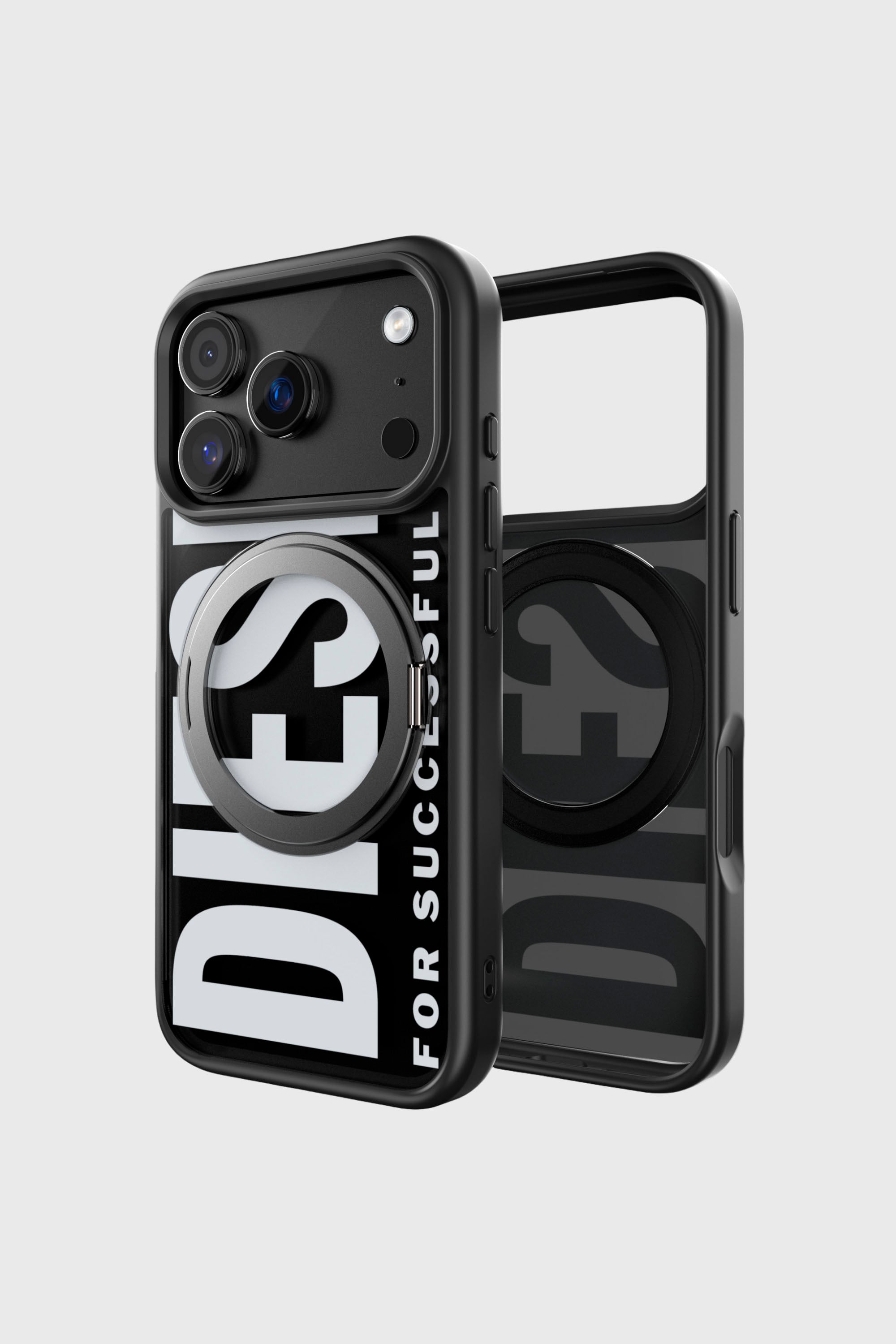 Diesel - 60405 RING STAND CASE RING STAND, Custodia Ringstand-Magsafe per iPhone 17 Pro Unisex in Nero - 2