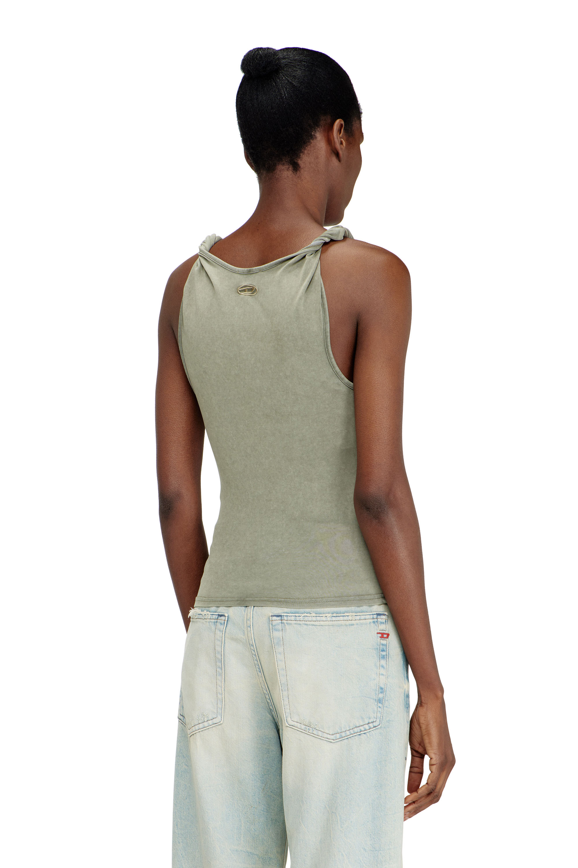Diesel - T-TWY-S1, Tank top con spalline avvitate Donna in Verde - 4
