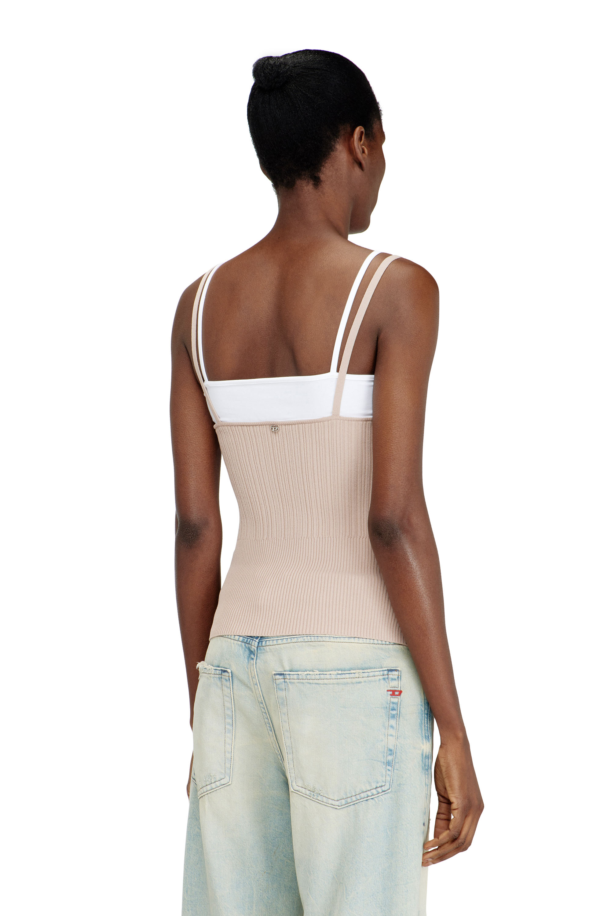 Diesel - M-ZARRINA, Top in maglia a coste Donna in Rosa - 4