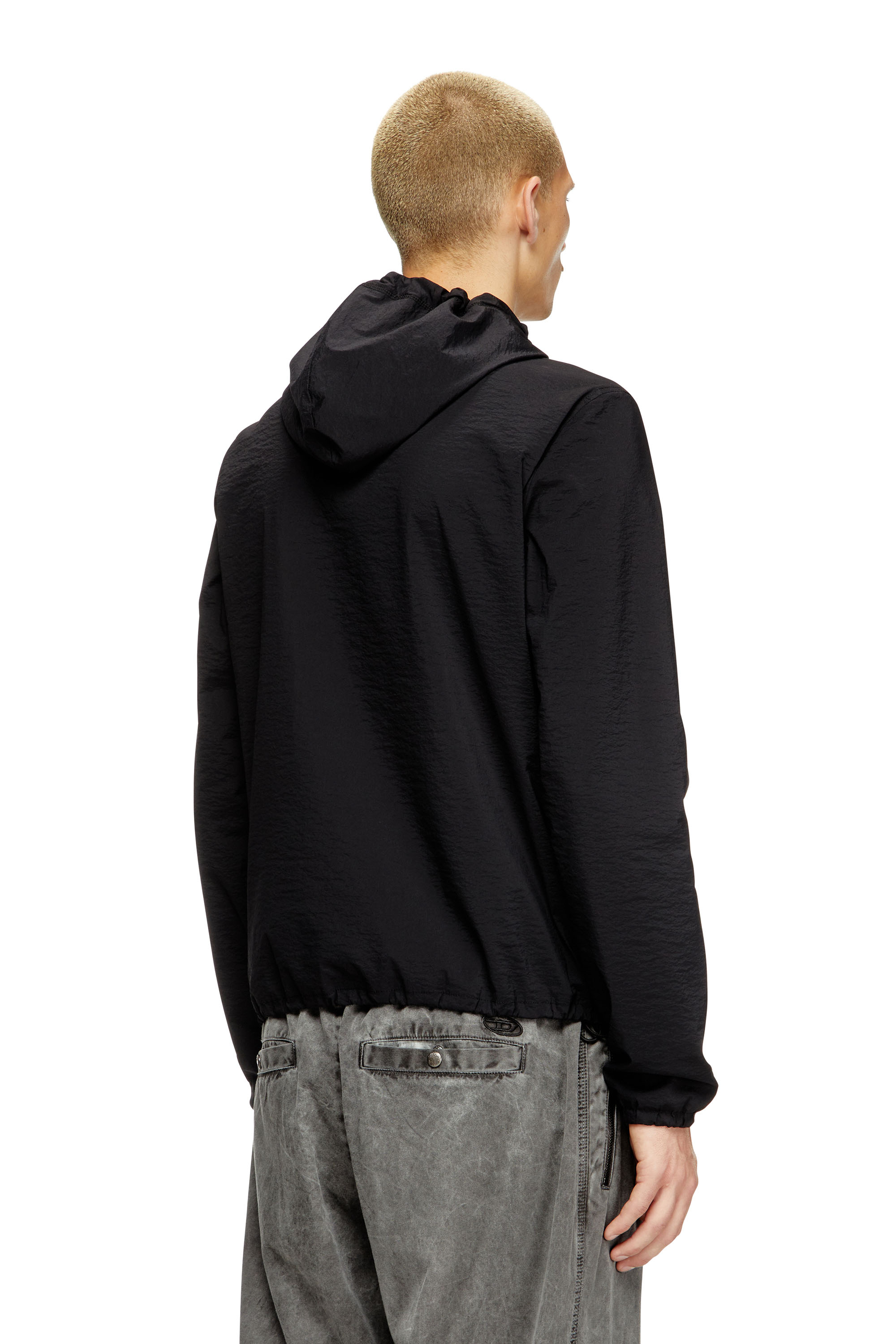 Diesel - J-ANDREW, Giacca in nylon con logo delineato Uomo in Nero - 2