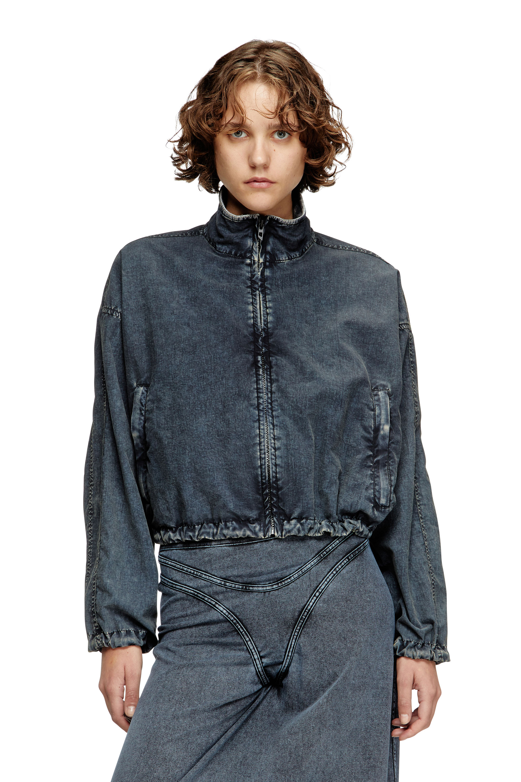 G-LEAM-R1, Blu Scuro Diesel - G-LEAM-R1, Giacca corta in nylon di Taslan riciclato Donna in Blu - 3