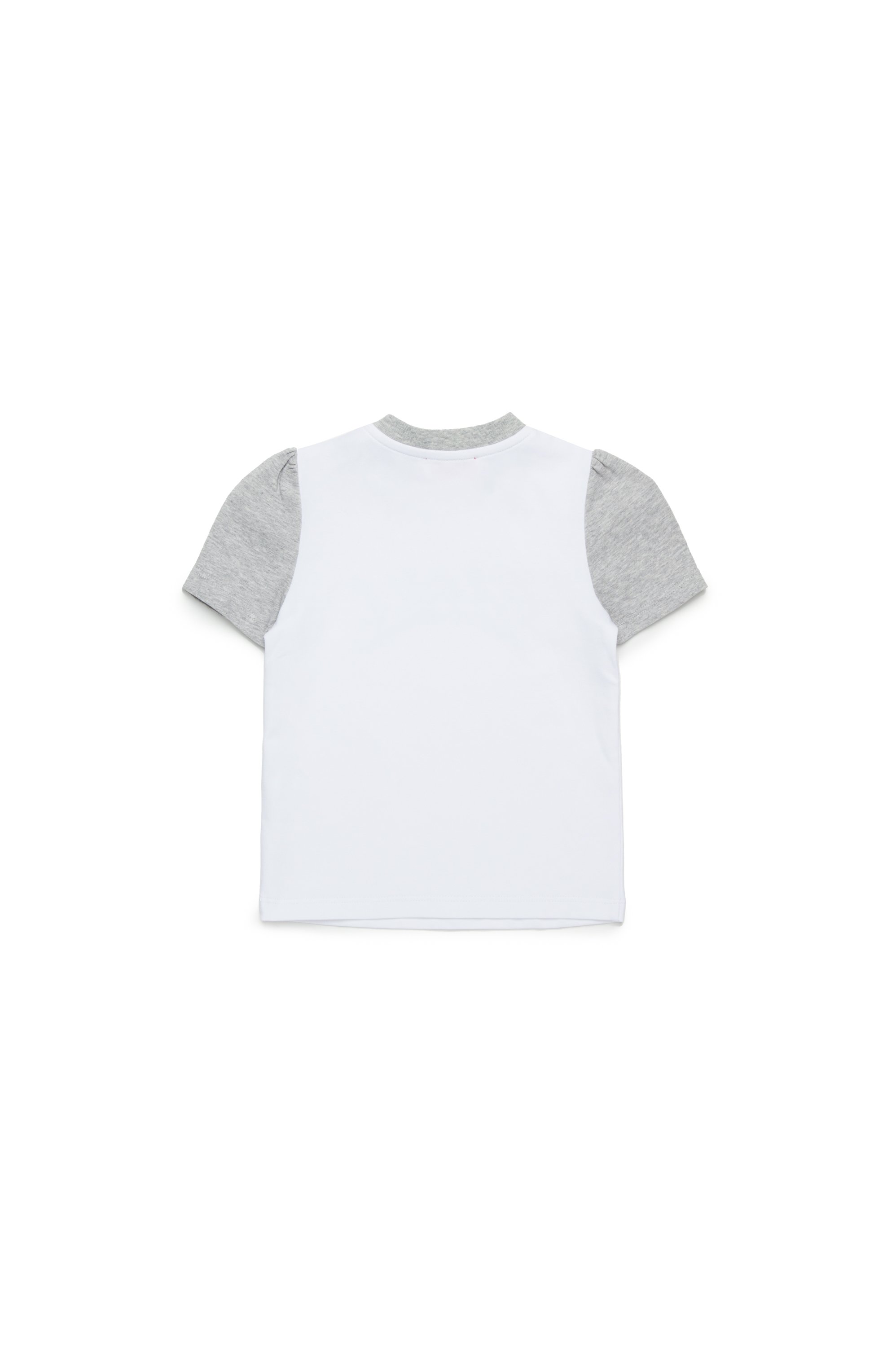 Diesel - TWELB, T-shirt colour block con logo metallizzato Donna in Bianco - 2