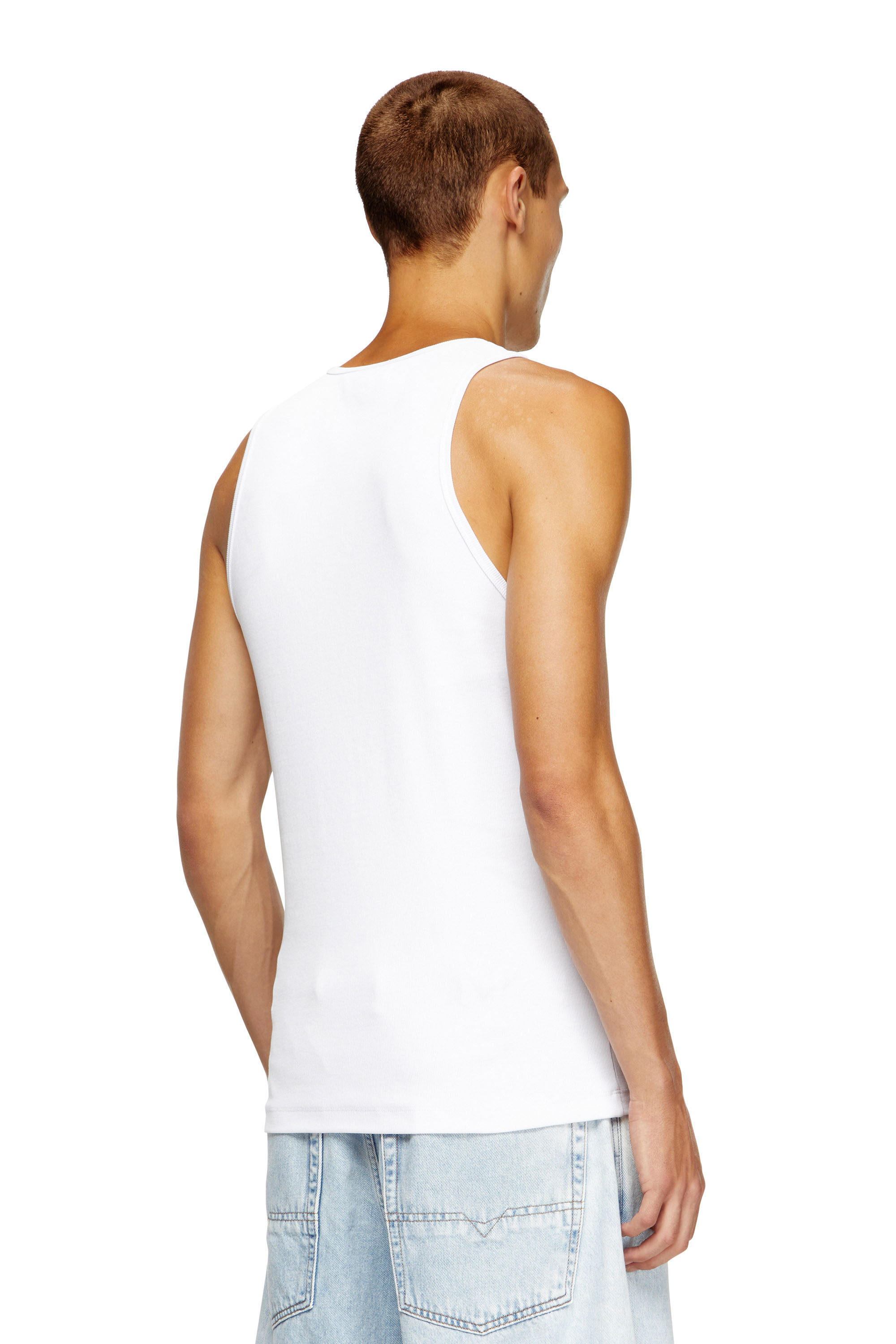 Diesel - T-LIFTY-D, Canotta con mini logo D applicato Uomo in Bianco - 4