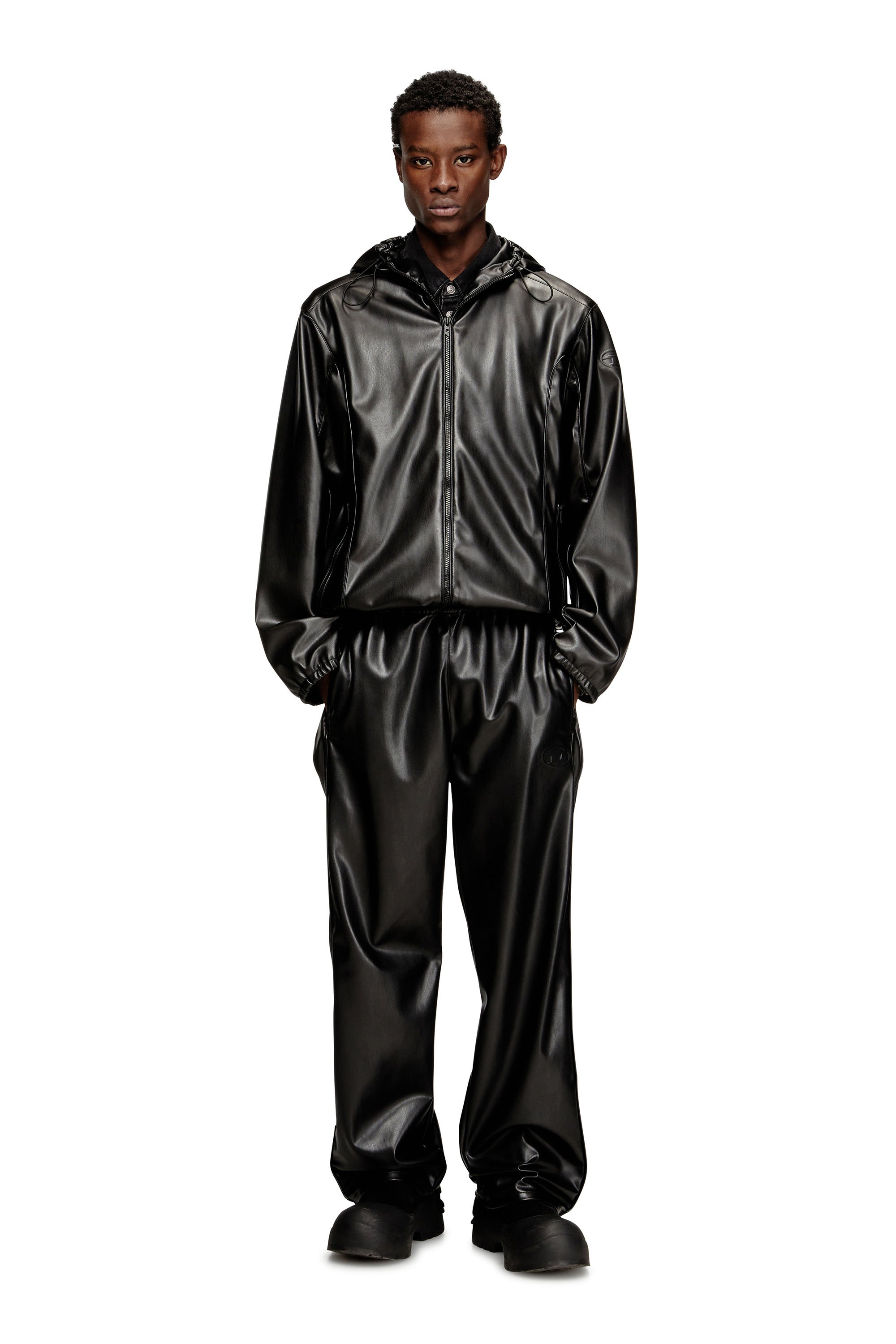 Diesel - P-ARTEN-PIPING-PGBX, Pantaloni tuta in tessuto coated Uomo in ToBeDefined - 2