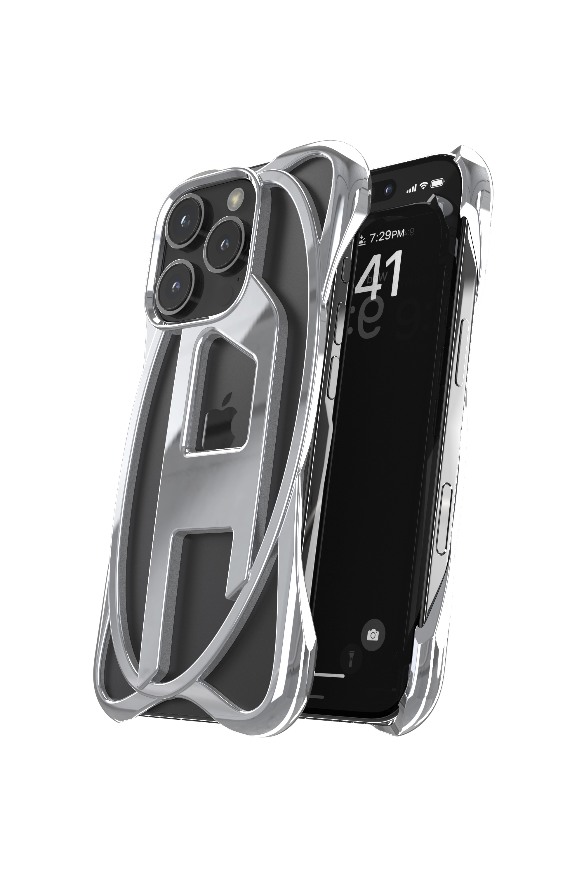 Diesel - 60267 CAGED D CASE, Custodia Caged D iPhone 16 Pro Unisex in Grigio - 3