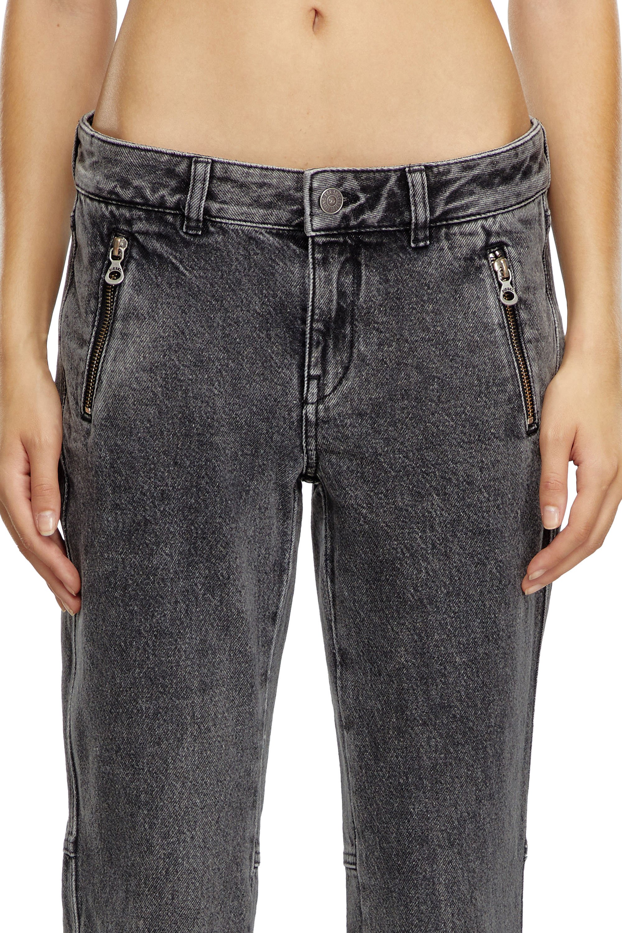 Diesel - Bootcut Jeans D-Poky 0CBDH Donna, Nero/Grigio scuro - Image 5