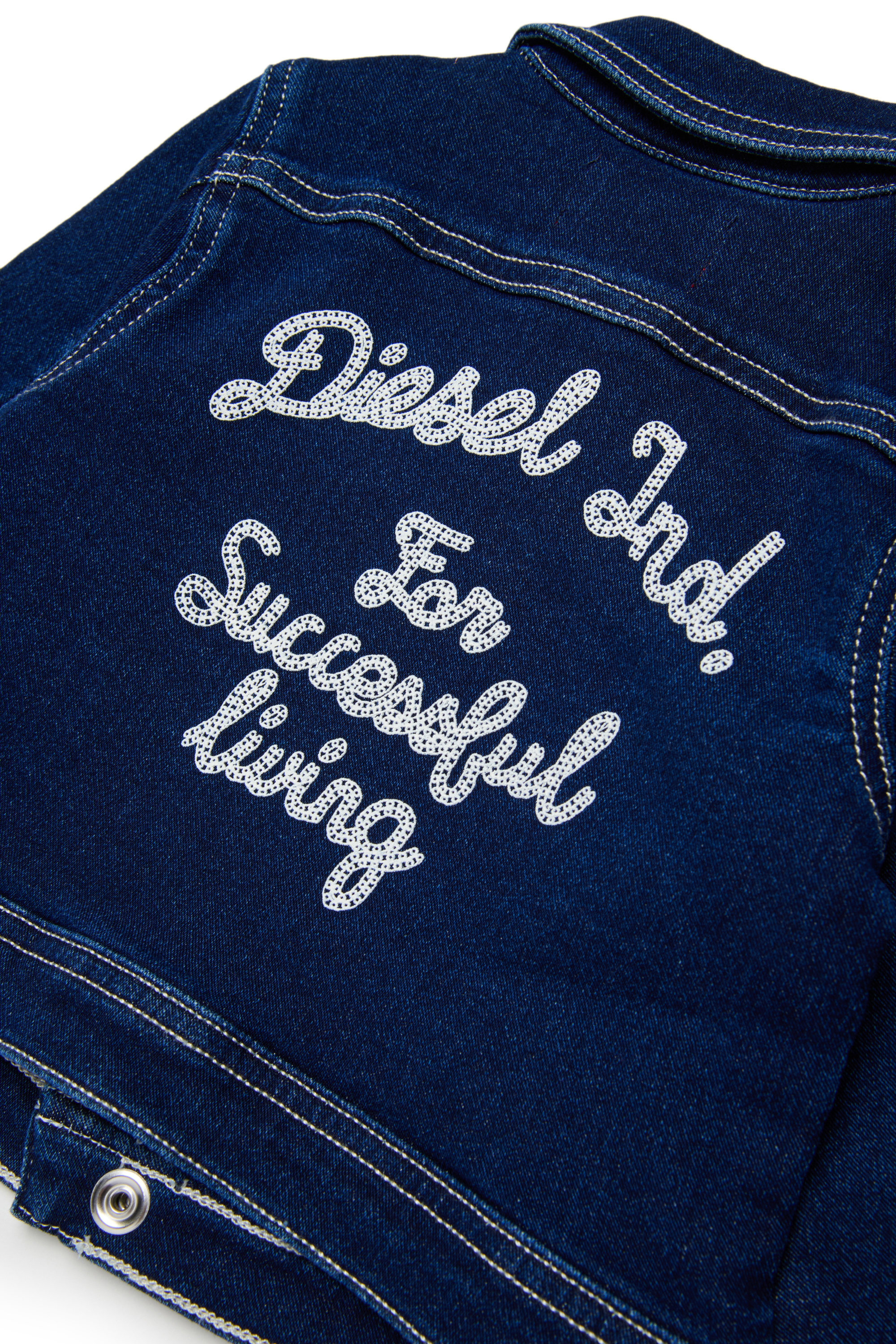 Diesel - JOMYB JJJ, Giacca JoggJeans con ricamo sulla schiena Unisex in Blu - 4