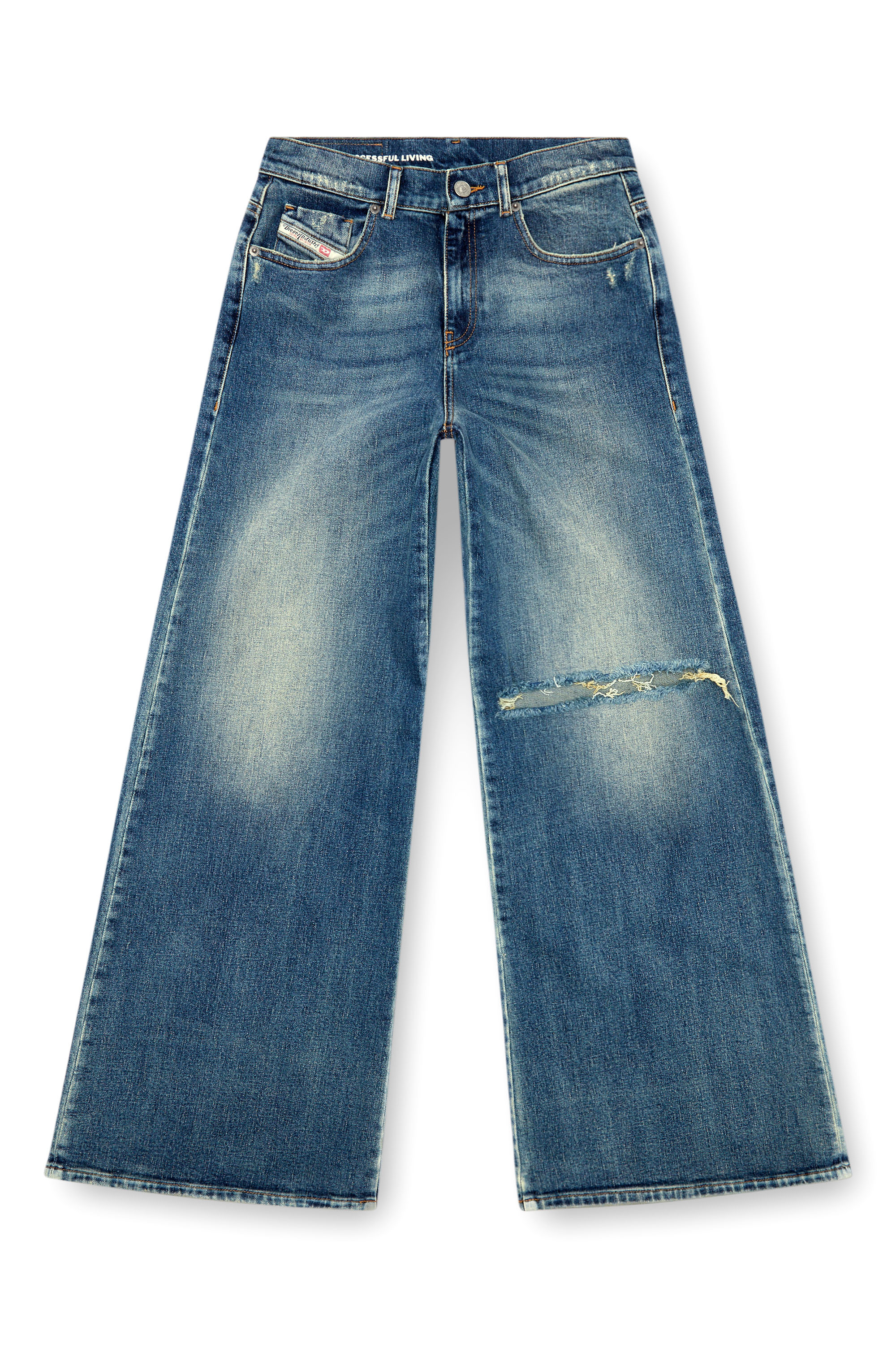 Diesel - Flare Jeans 1978 D-Akemi 007M5 Donna, Blu medio - Image 3