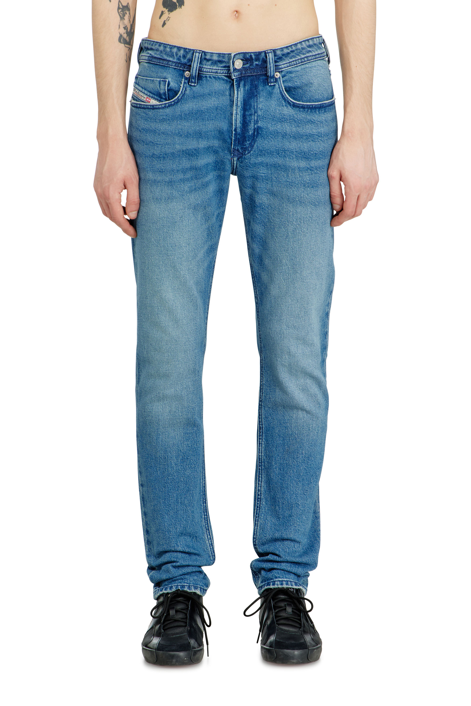 Diesel - Skinny Jeans 1979 Sleenker 0BEBI Uomo, Blu Chiaro - Image 2