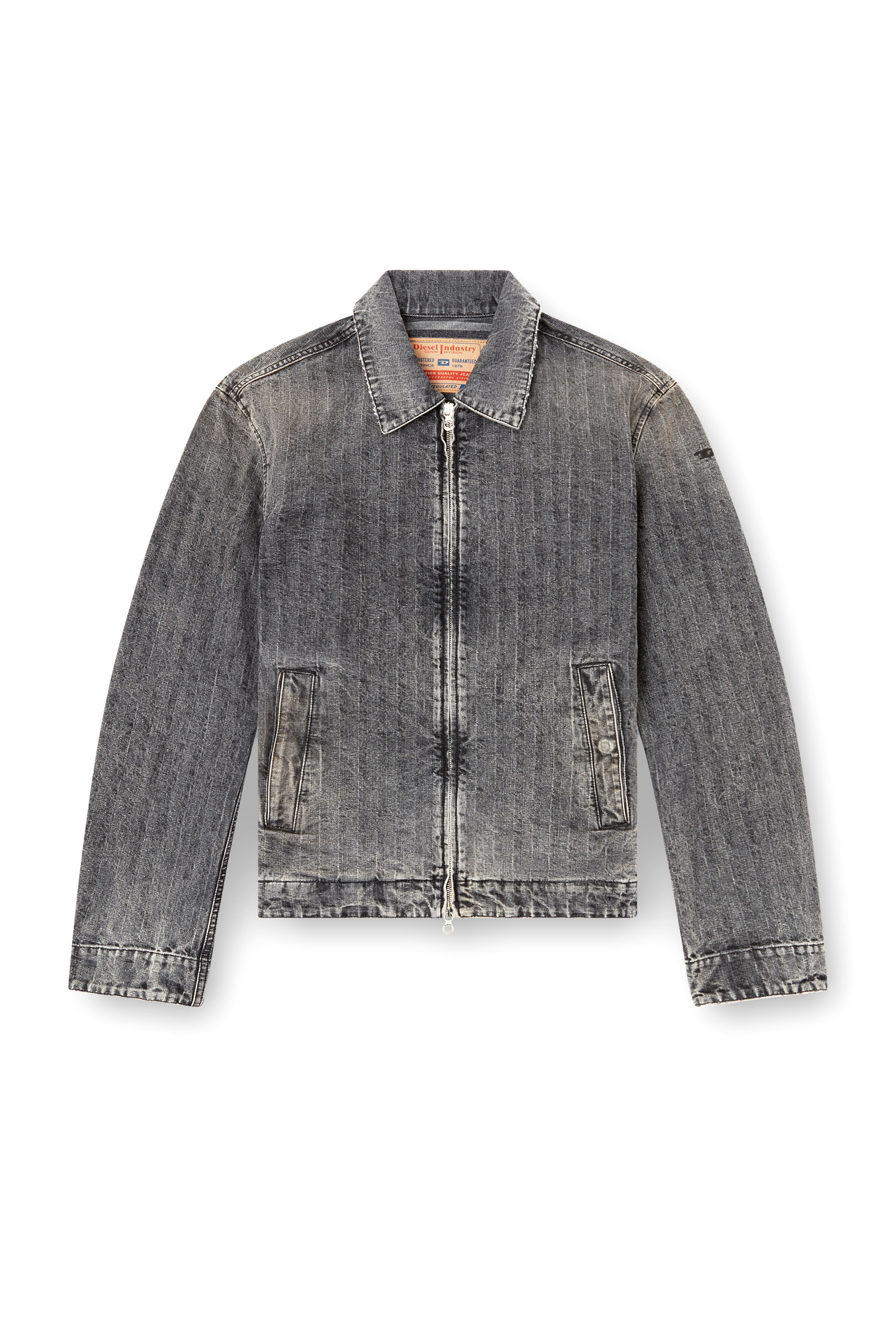 Diesel - D-ROHE, Blouson in denim herringbone Uomo in Nero - 3