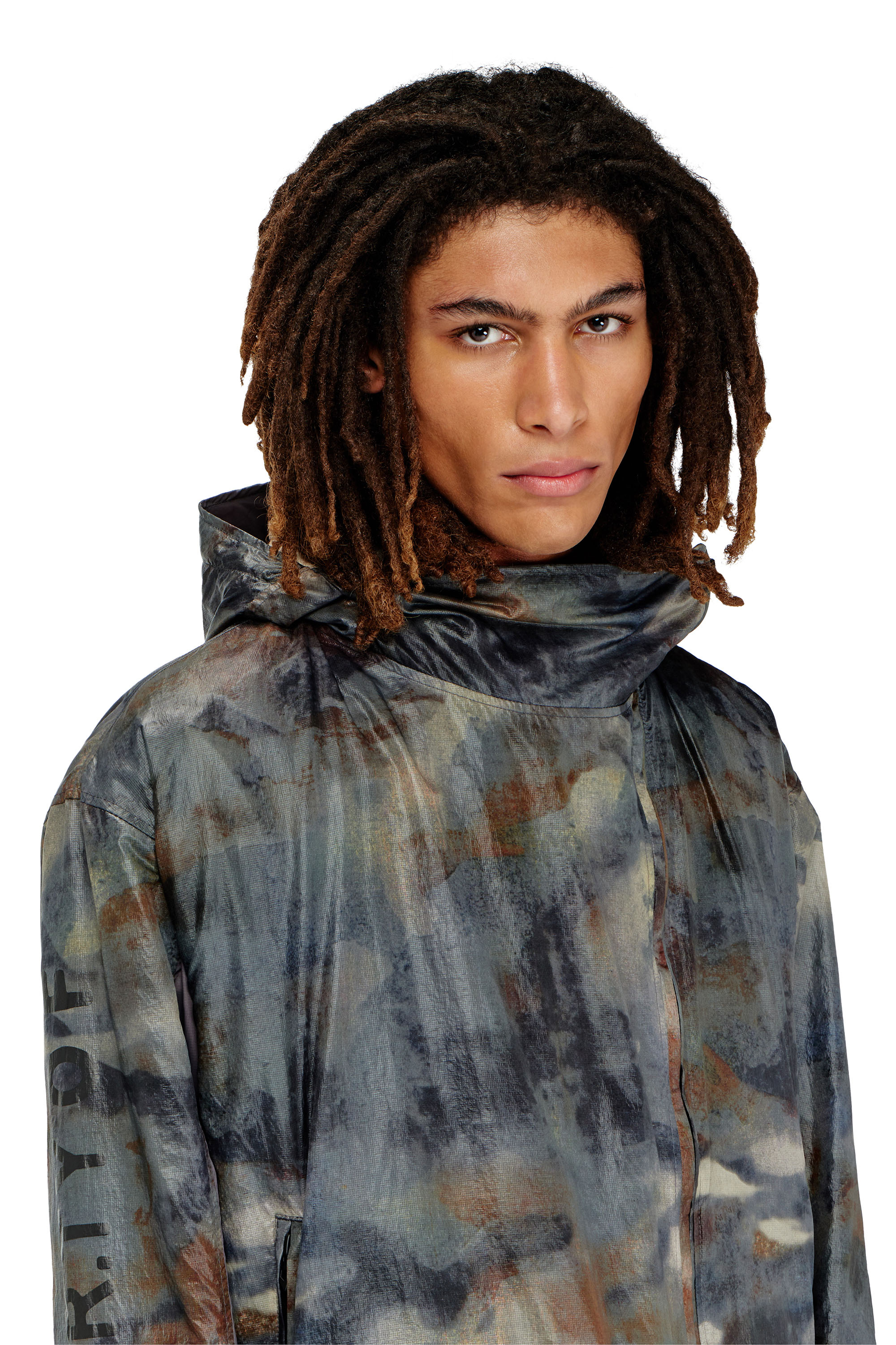 Diesel - J-SQUAD-BMCX, Giacca a vento con stampa astratta Uomo in Multicolor - 5