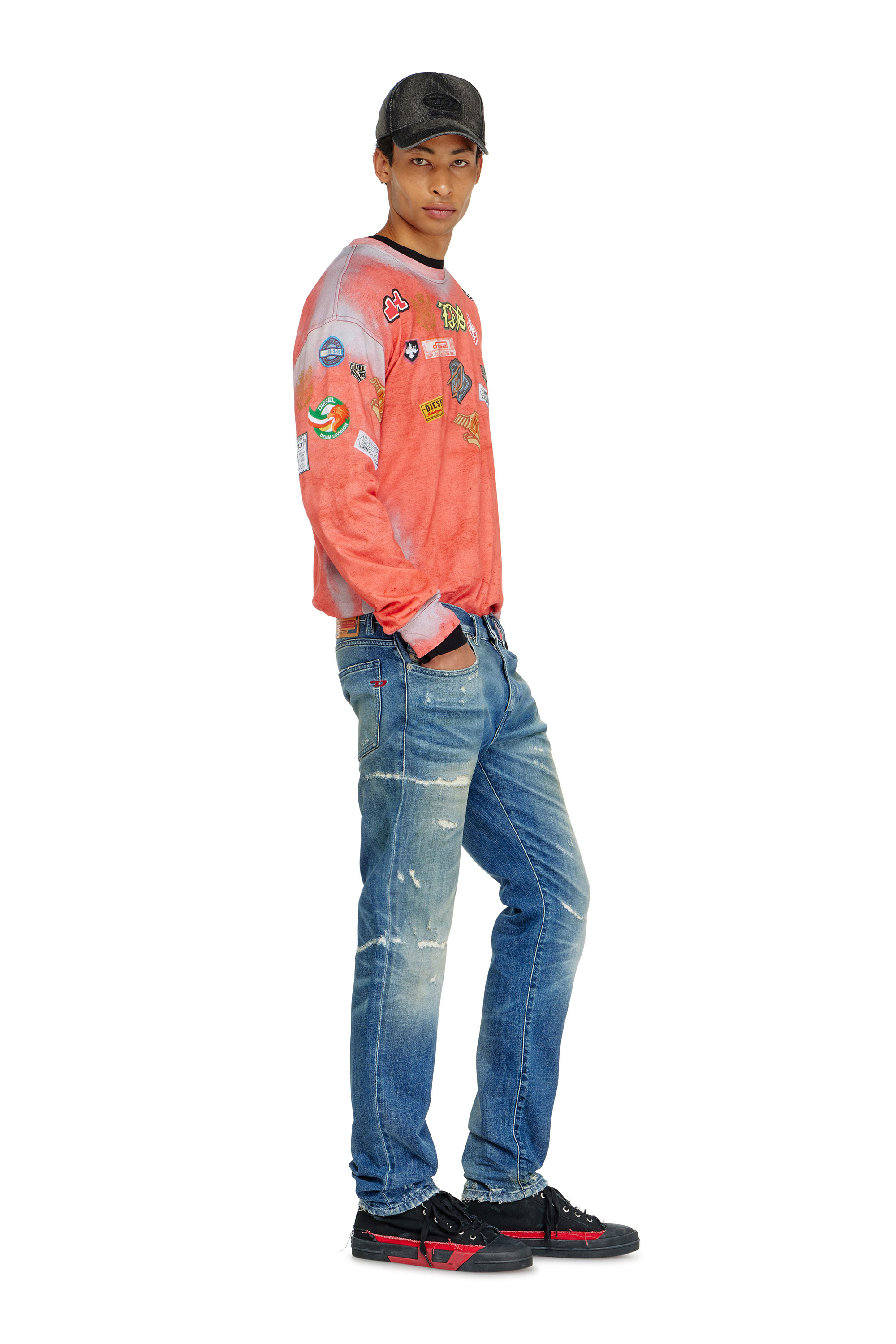 Diesel - Slim Jeans 2019 D-Strukt 007EN Uomo, Blu medio - Image 1