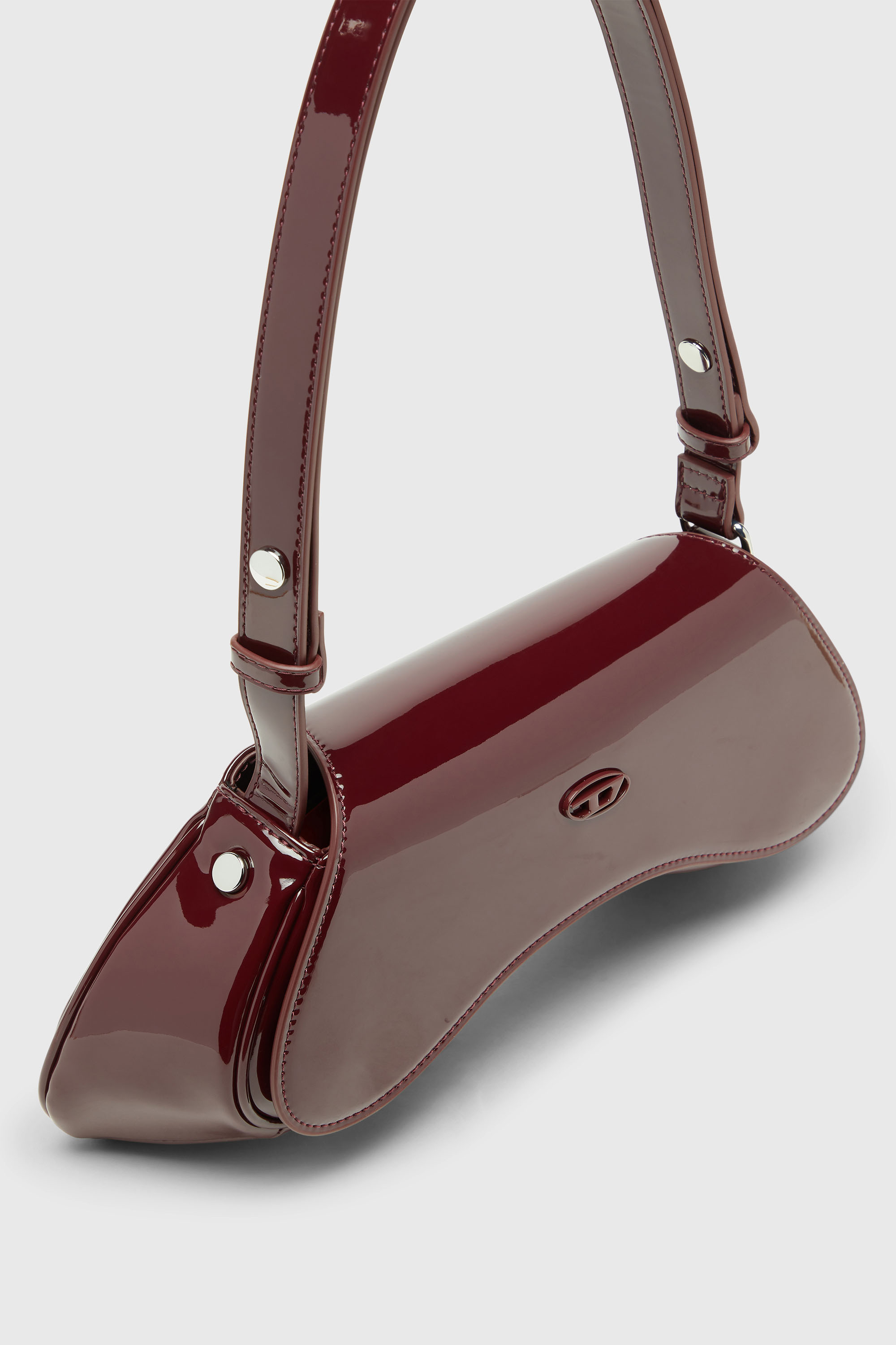 Diesel - PLAY CROSSBODY, Woman's Play-Glossy crossbody bag in Burgundy - 6