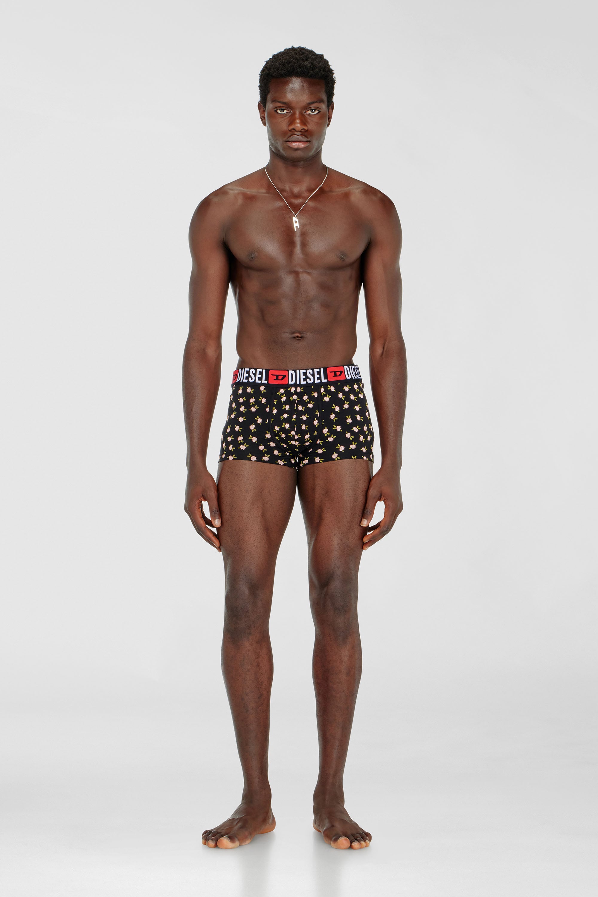 Diesel - UMBX-DAMIENTHREEPACK, Set da tre boxer stretch in cotone con stampa floreale Uomo in Nero - 2