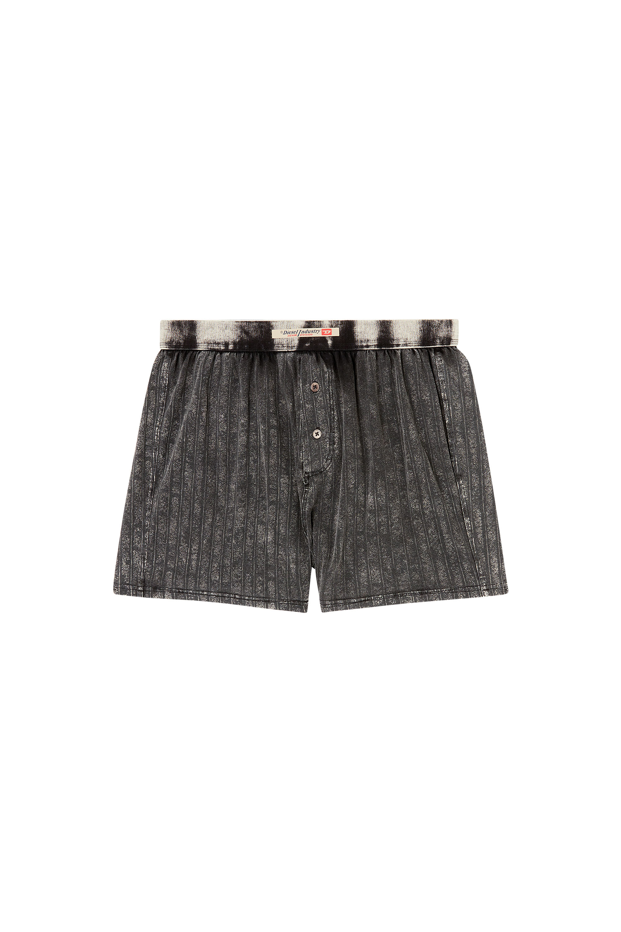 Diesel - STARK-DNM, Boxer lunghi in cotone con effetto denim a righe sottili Uomo in ToBeDefined - 3