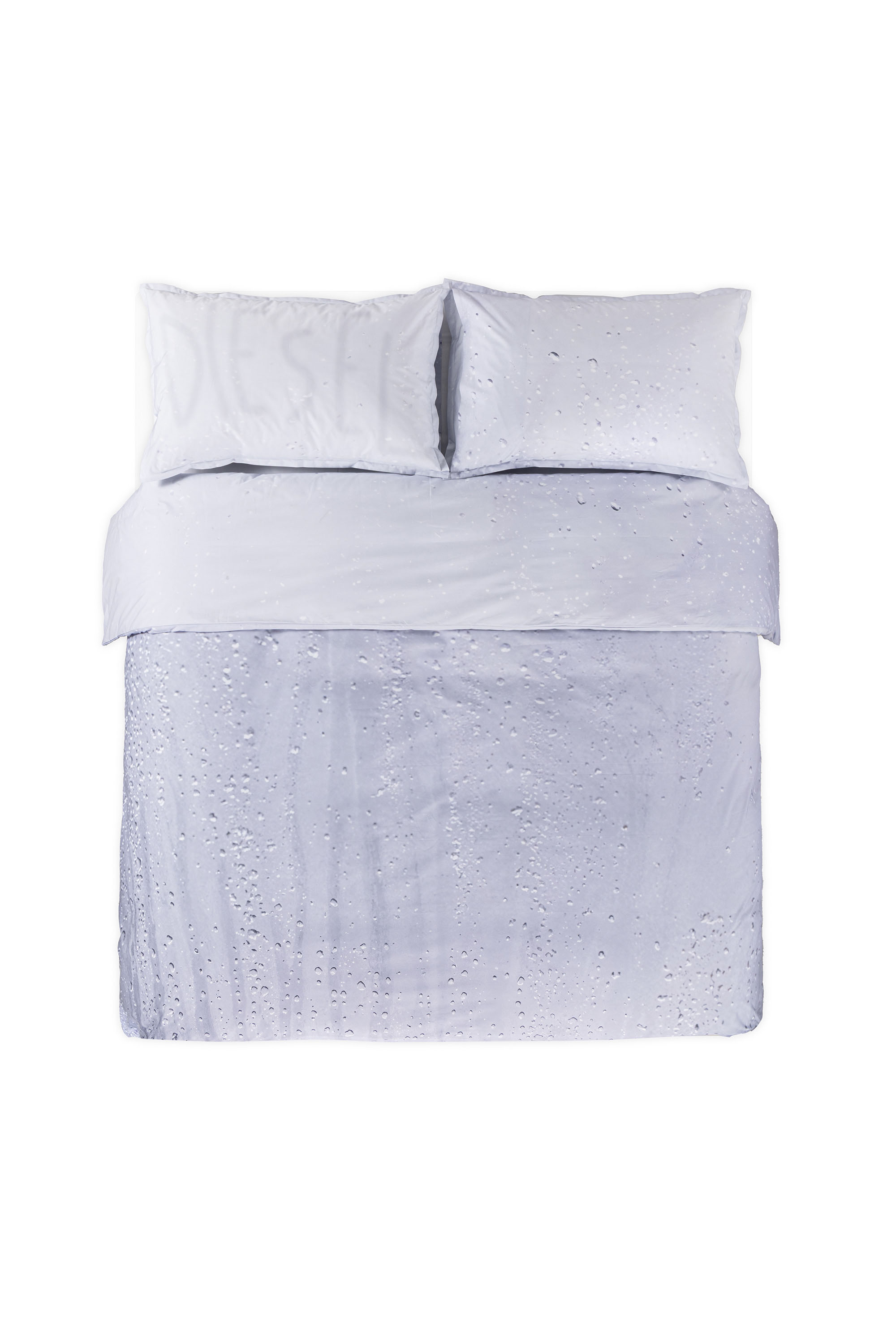 Diesel - 1018097  WET PERCALE DUVET COVER SET, Parure copripiumino in percalle per letto queen size Unisex in Grigio - 1