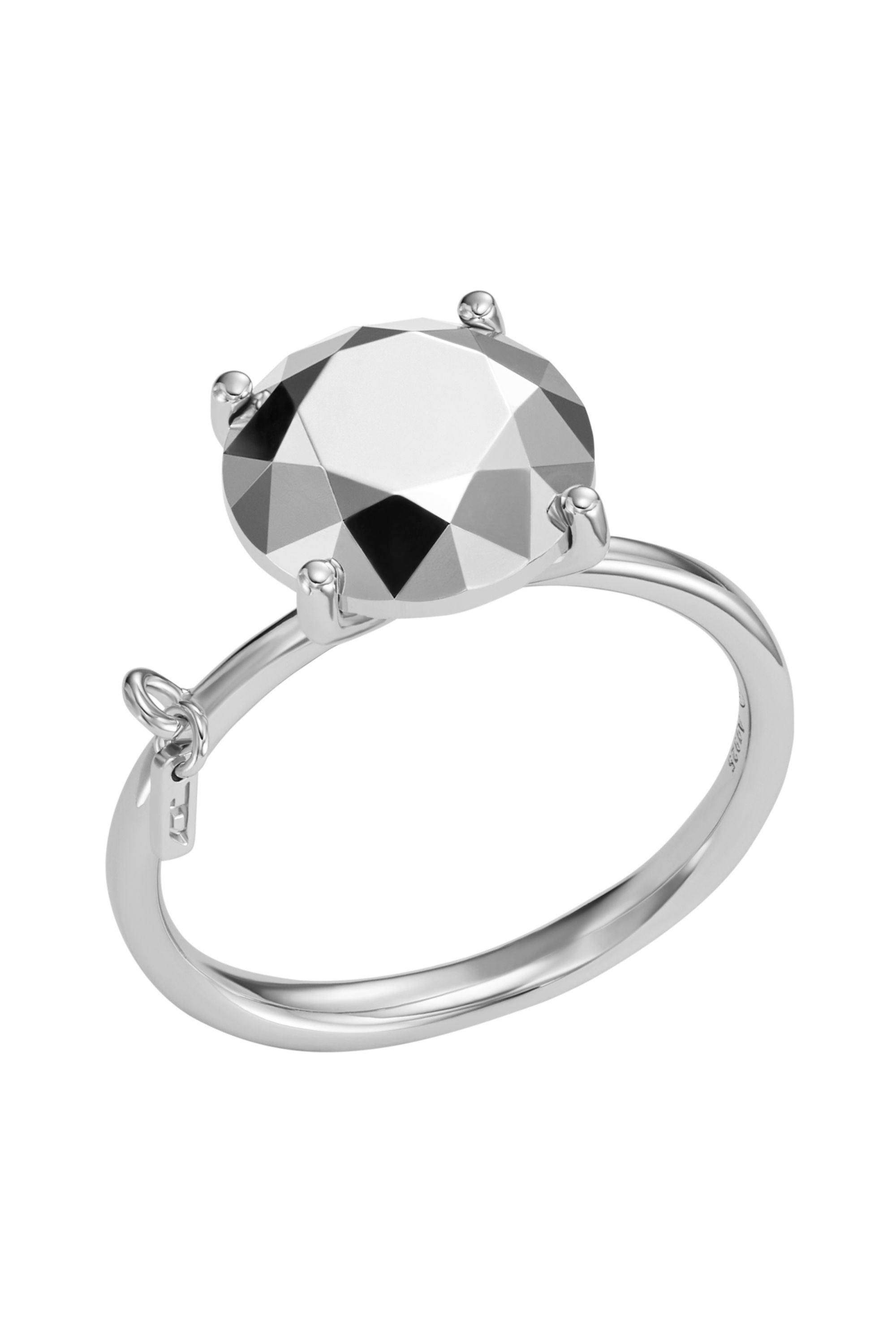 Diesel - DL1353040 STERLING SILVER JEWEL, Anello taglio diamante in argento sterling Unisex in Argento - 1