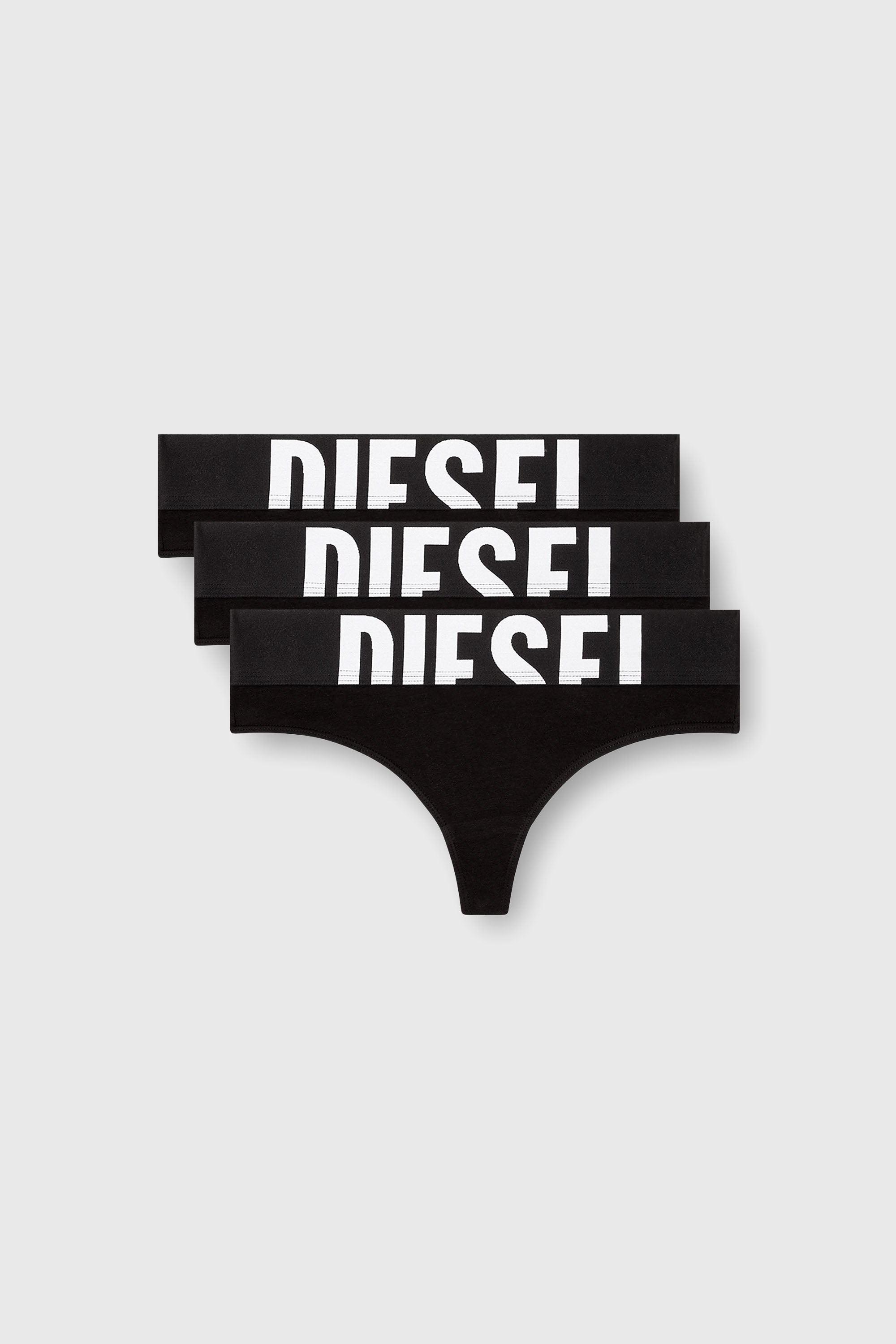 Diesel - UFST-STARS-THREEPACK, Set da tre perizoma con logo tagliato Donna in Nero - 1