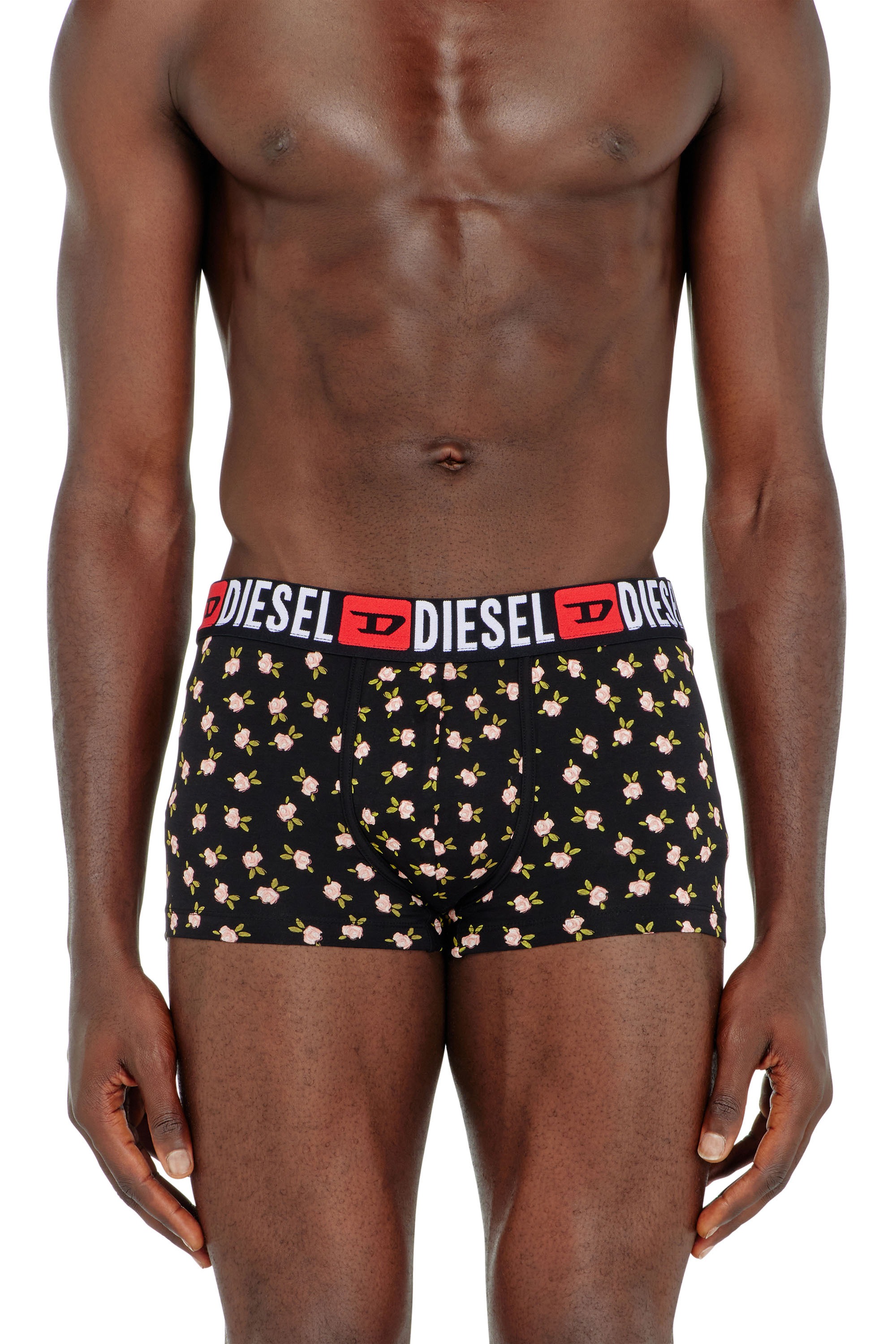 Diesel - UMBX-DAMIENTHREEPACK, Set da tre boxer stretch in cotone con stampa floreale Uomo in Nero - 2