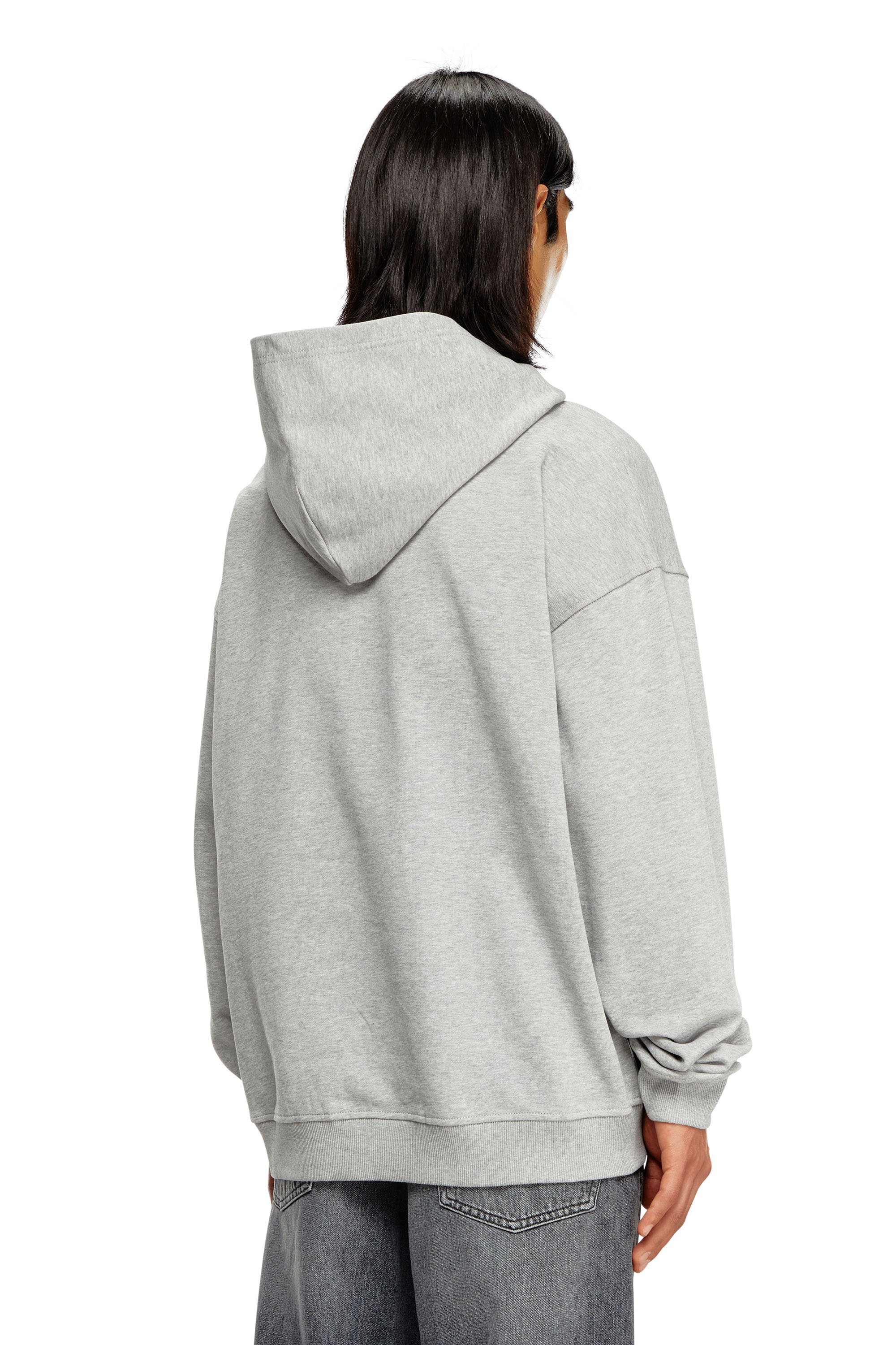 Diesel - S-BOXT-HOOD-D, Hoodie con patch logo D Uomo in Grigio - 4