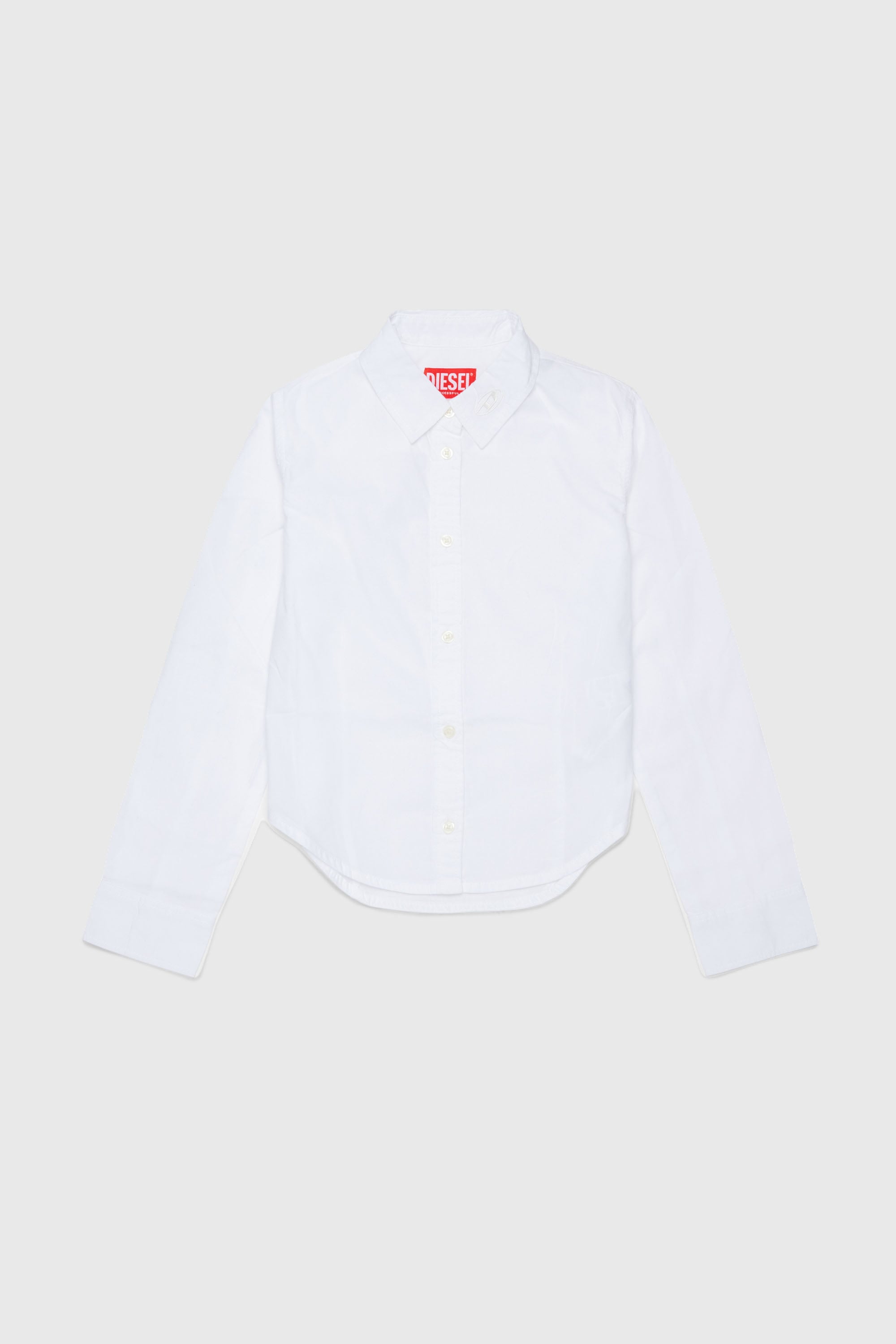 Diesel - CLAIRE, Camicia in cotone con collo Oval D Donna in Bianco - 1