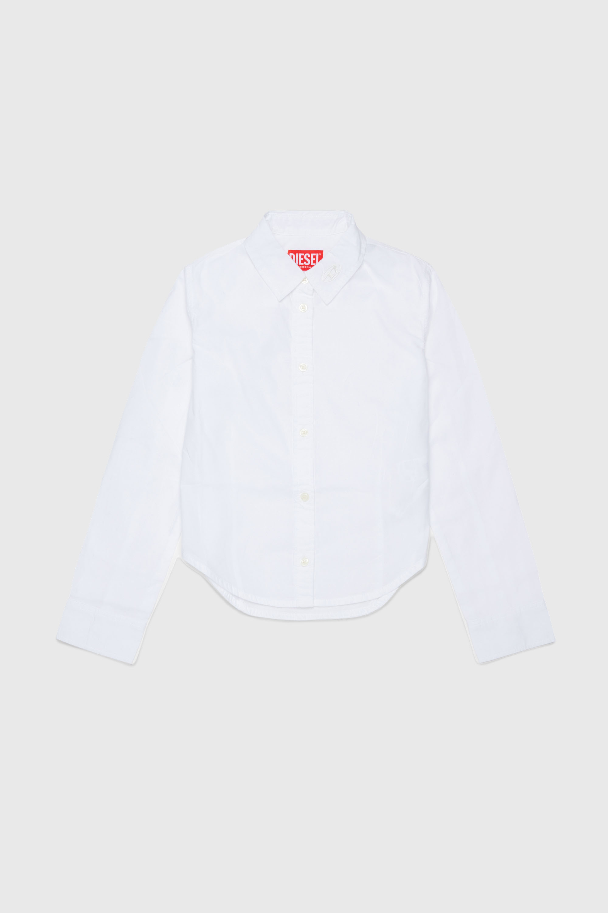 Diesel - CLAIRE, Camicia in cotone con collo Oval D Donna in Bianco - 1