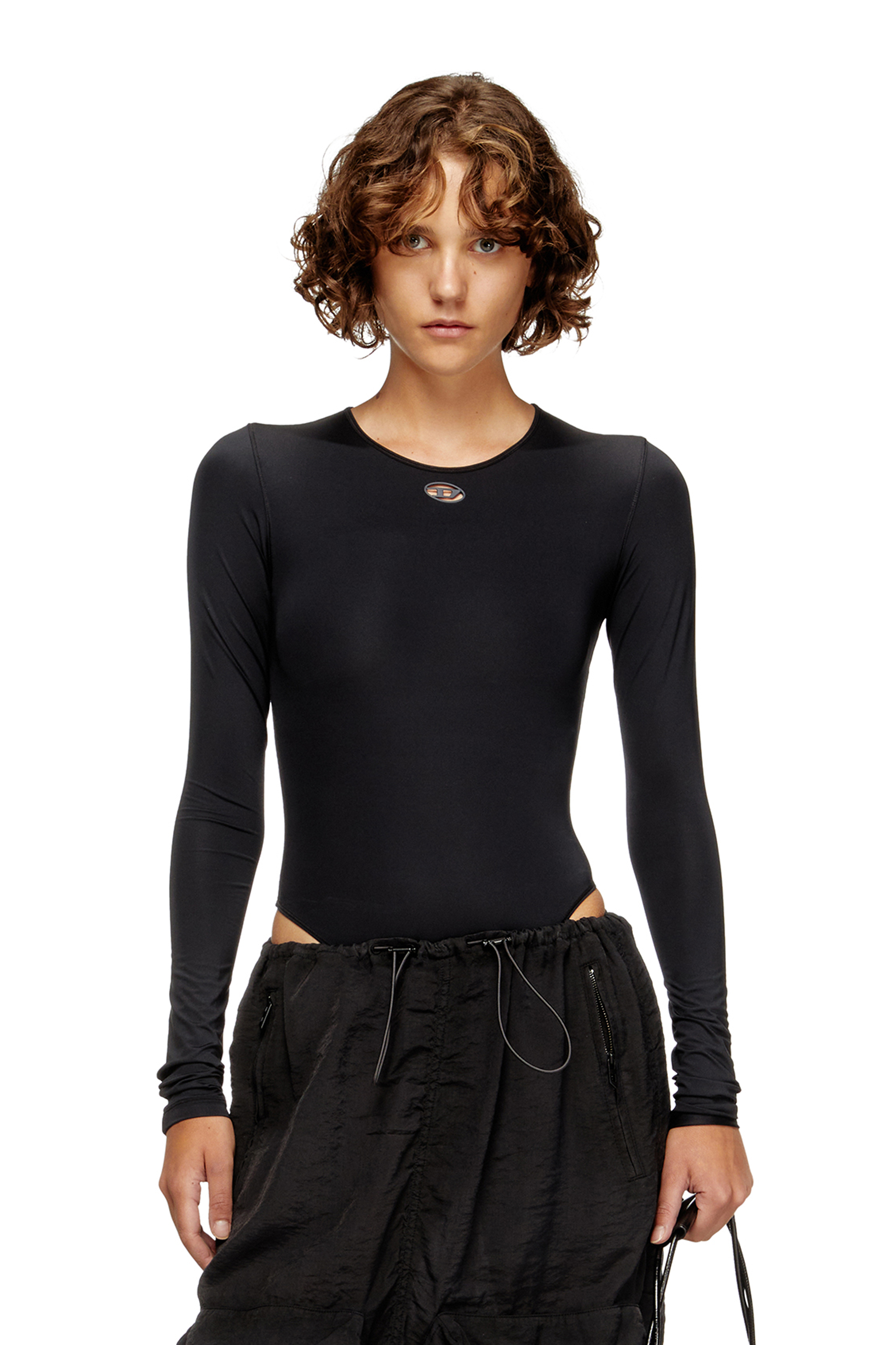 Diesel - ANGELINA-UTLT, Body in nylon stretch Donna in Nero - 1