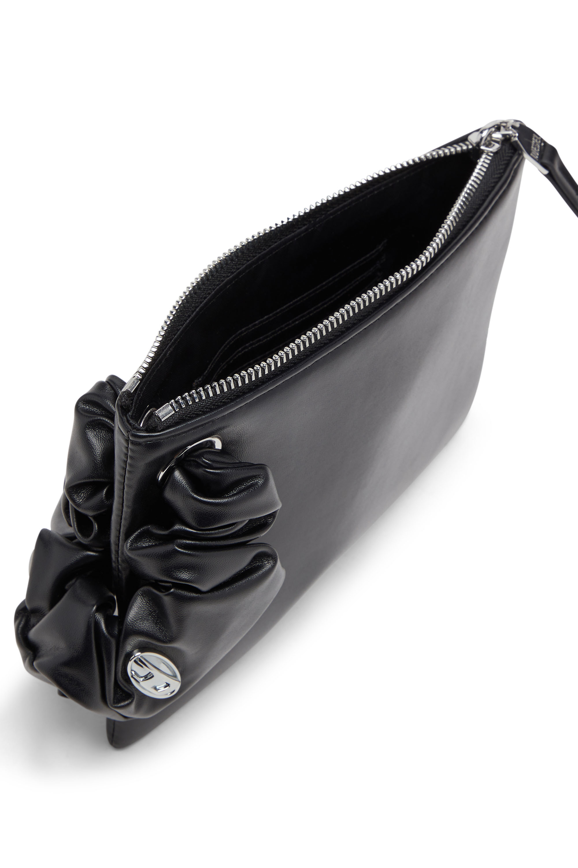Diesel - GRAB-D POUCH, Pochette con polsiera scrunchie Donna in Nero - 4