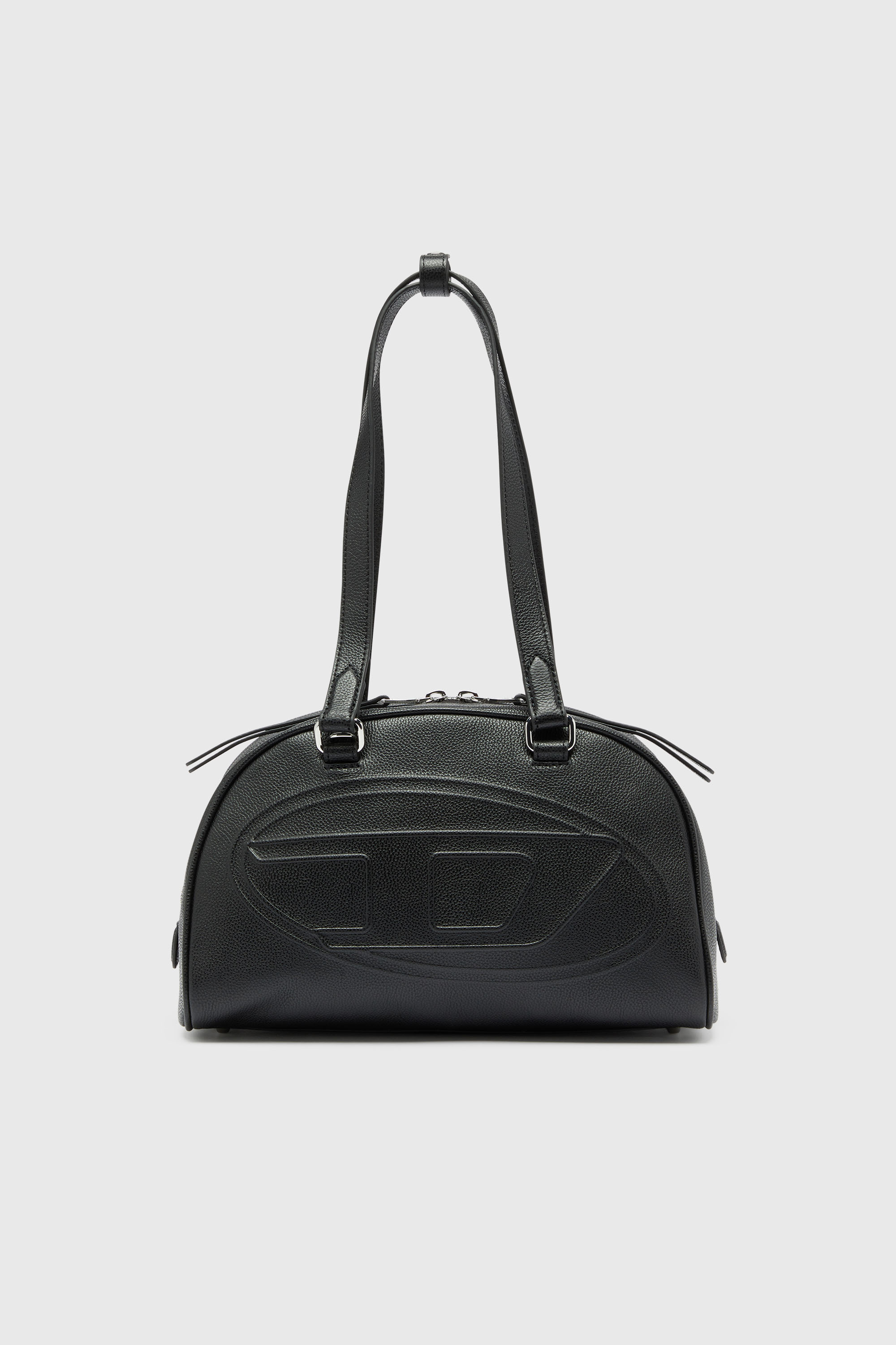 Diesel - 1DR DOME SHOULDER, 1DR Dome - Borsa Boston in pelle con logo embossato Unisex in Nero - 2