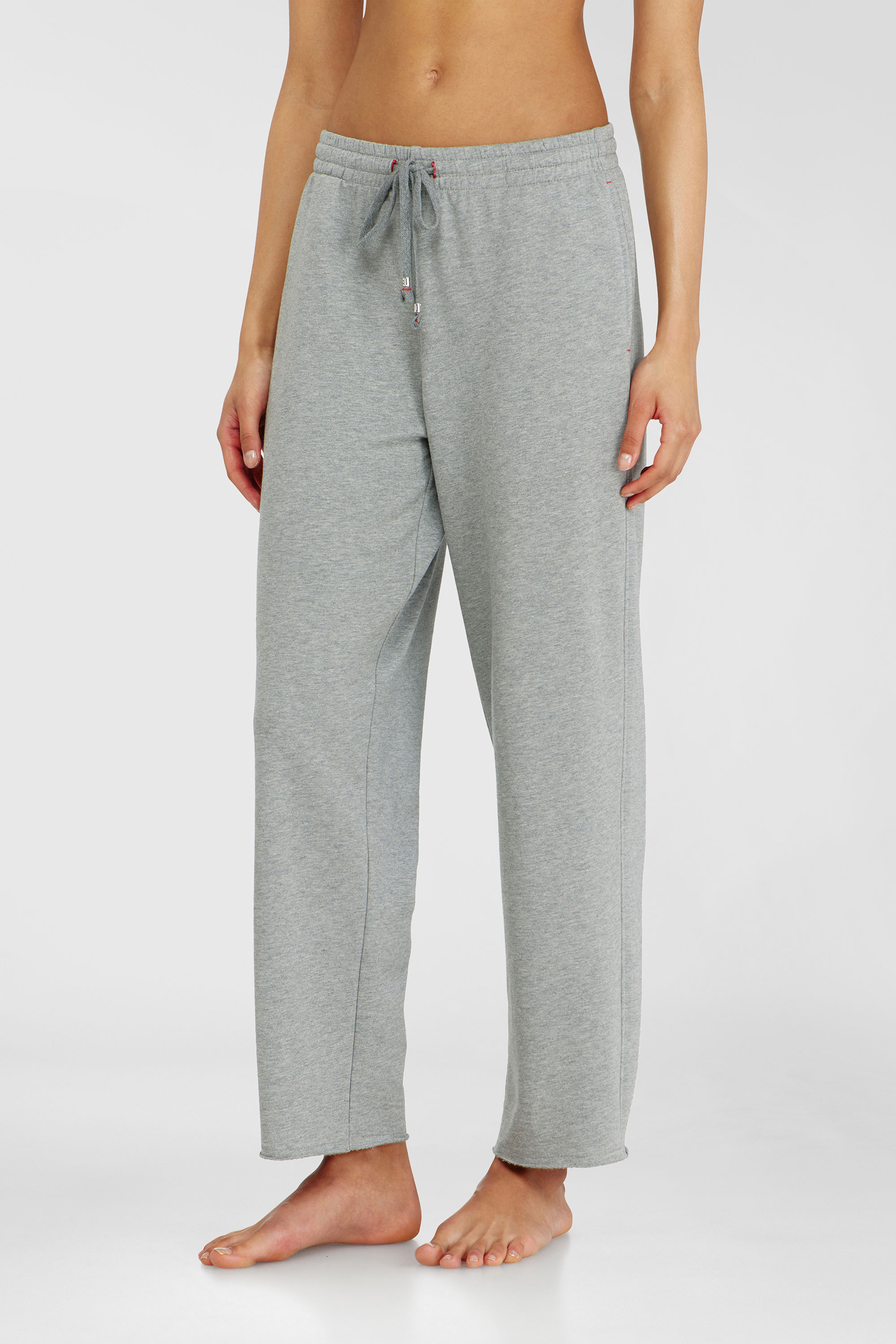 Diesel - INDRA-D-CORE, Pantaloni felpati smerigliati con orli vivi Donna in Grigio - 3