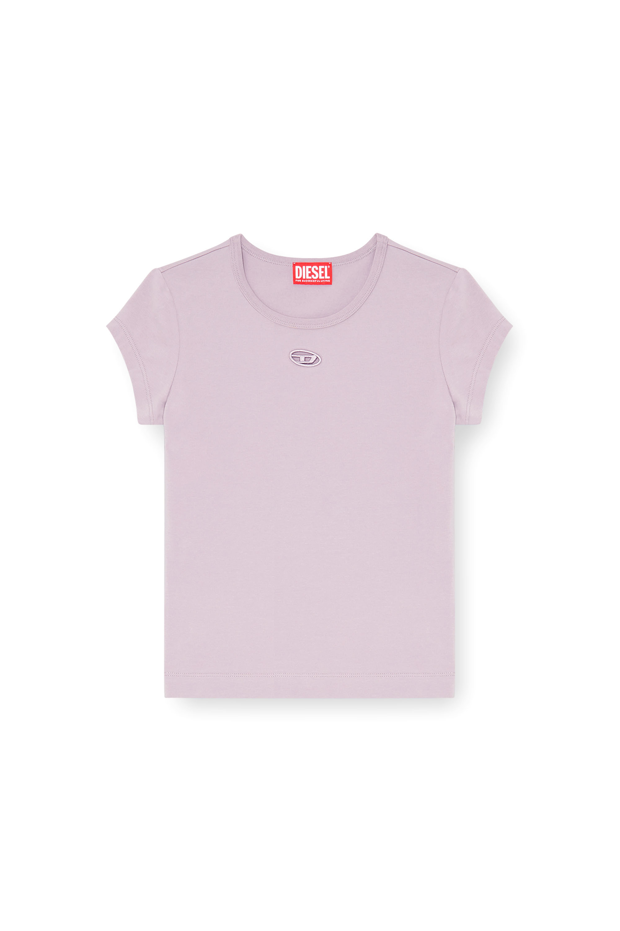 Diesel - T-ANGIE-OD, T-shirt con piccolo cut-out ricamato Donna in ToBeDefined - 2