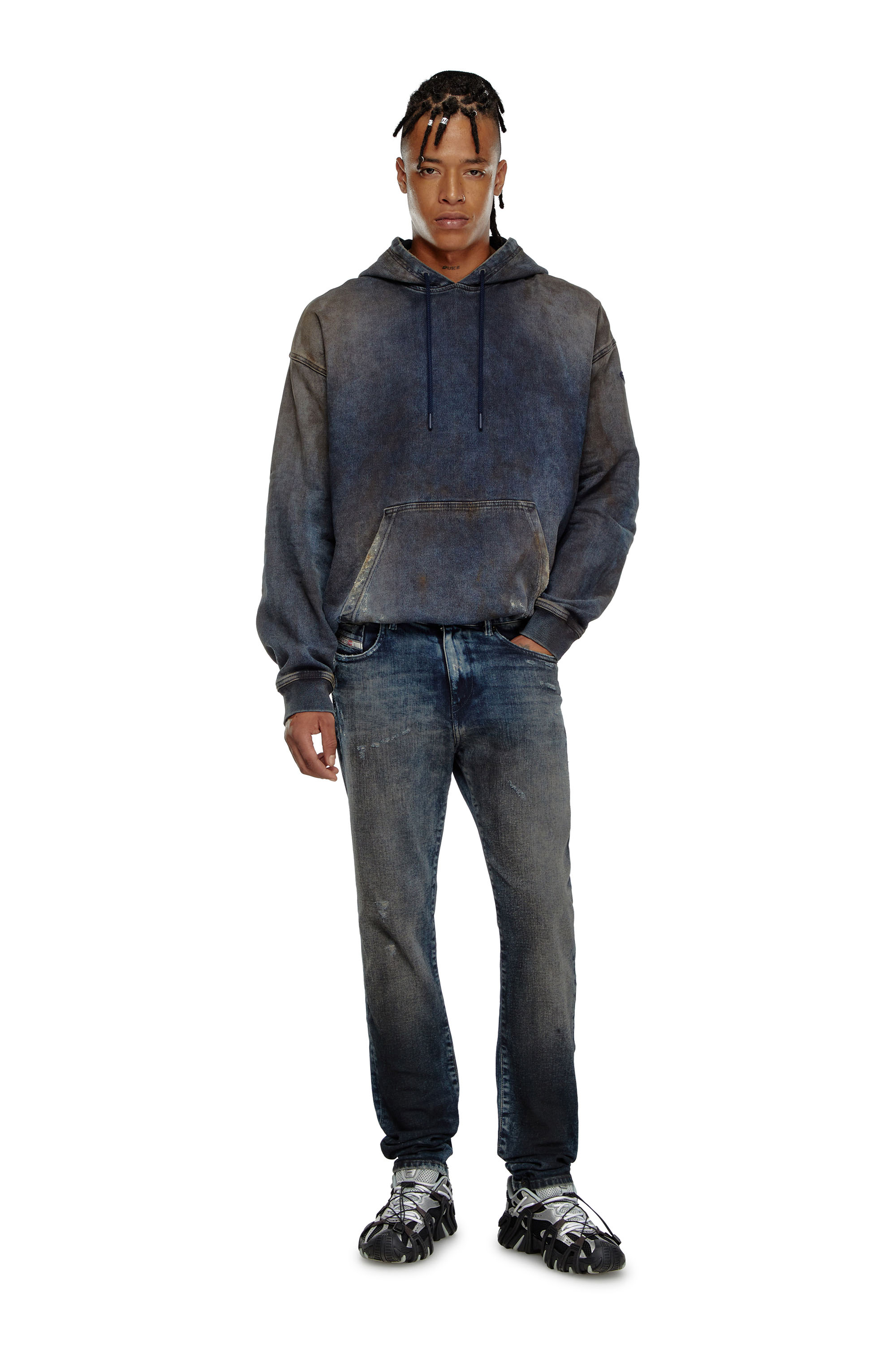 Diesel - Slim Jeans 2019 D-Strukt 09H54 Uomo, Blu Scuro - Image 2