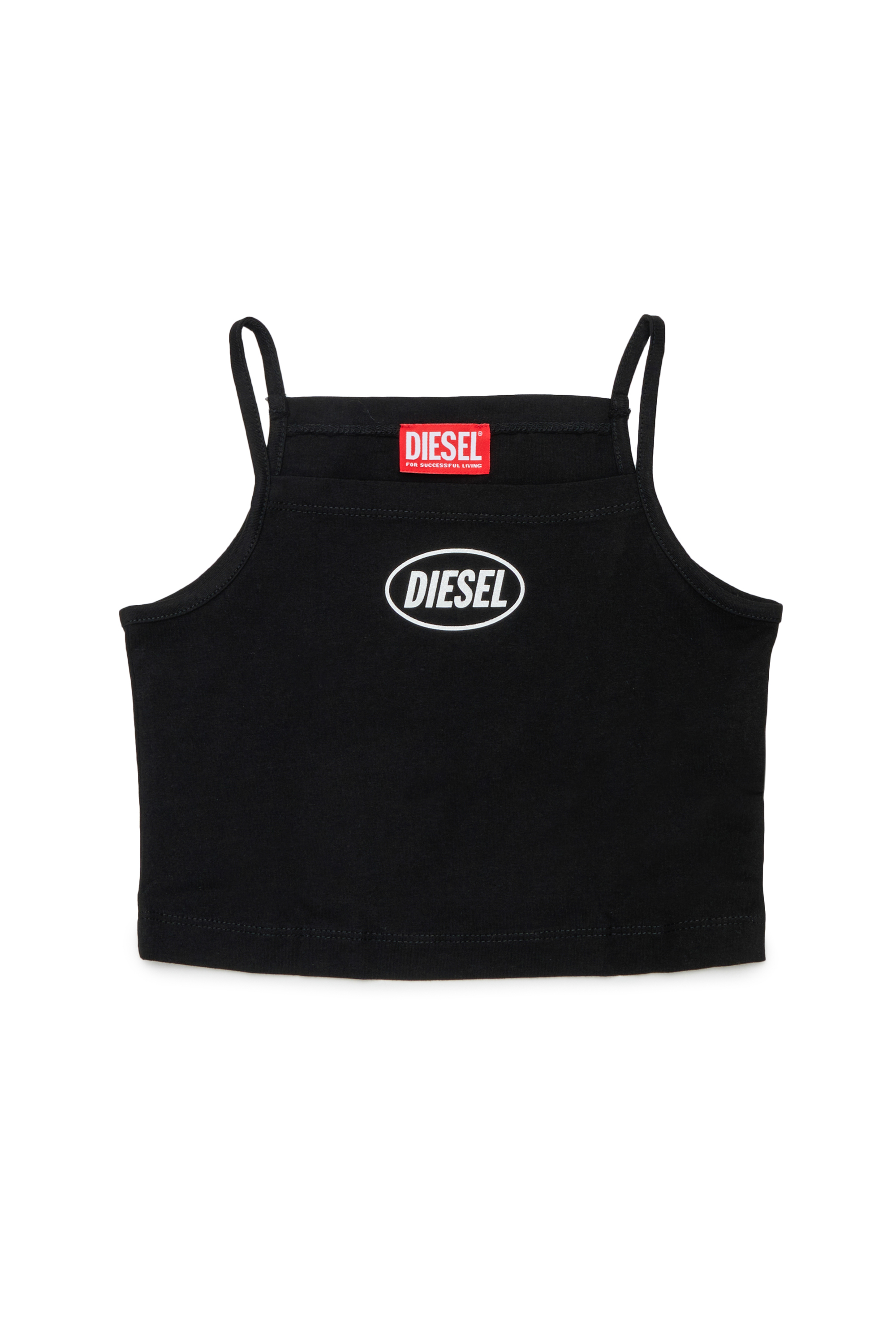 Diesel - TEDIM, Crop top con spalline sottili Donna in Nero - 1