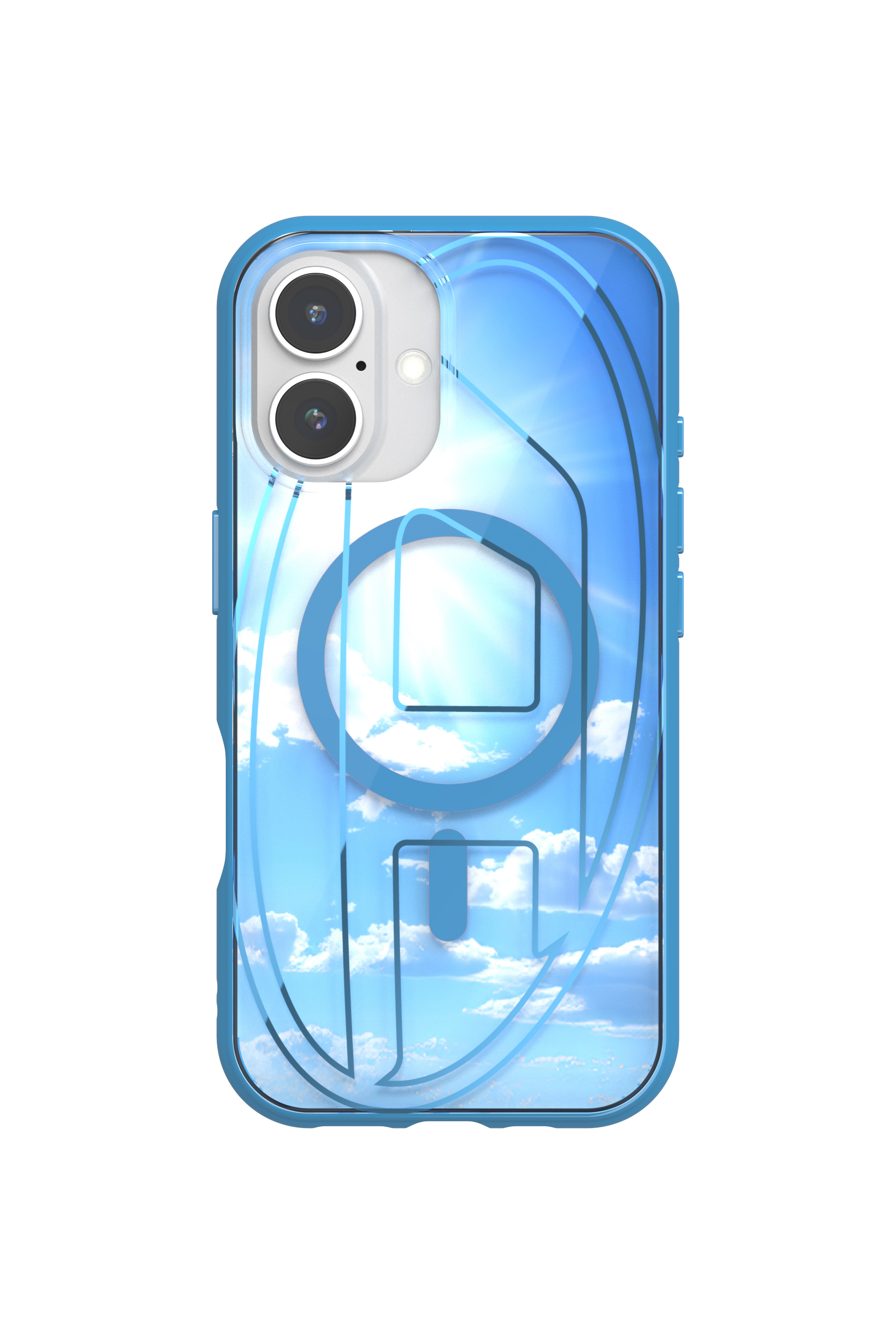 Diesel - 60252 AOP CASE, Custodia Oval D con MagSafe iPhone 16 Unisex in Blu - 4