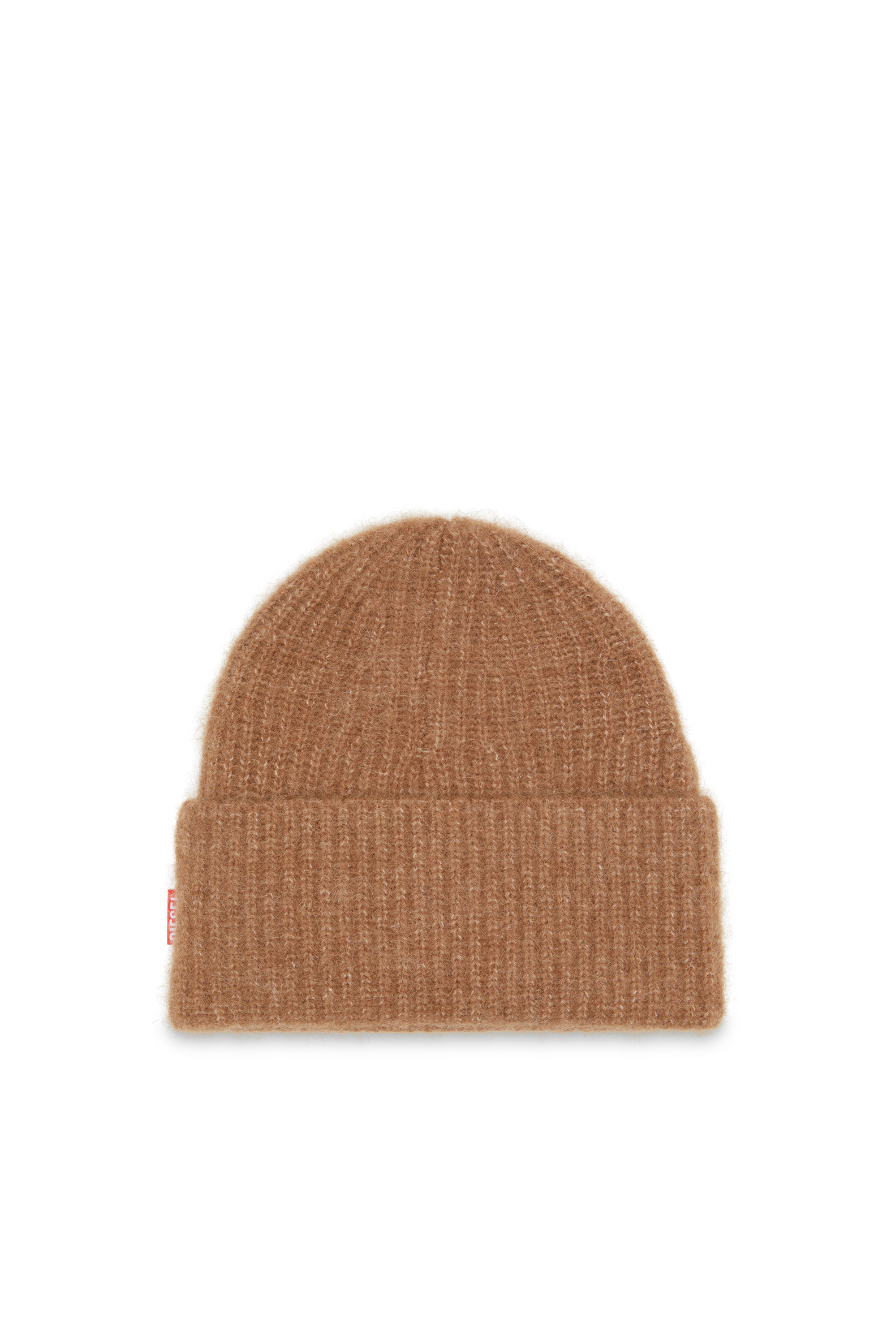 Diesel - K-LOLLO-HAT, Beanie in alpaca a costine Unisex in Marrone - 2
